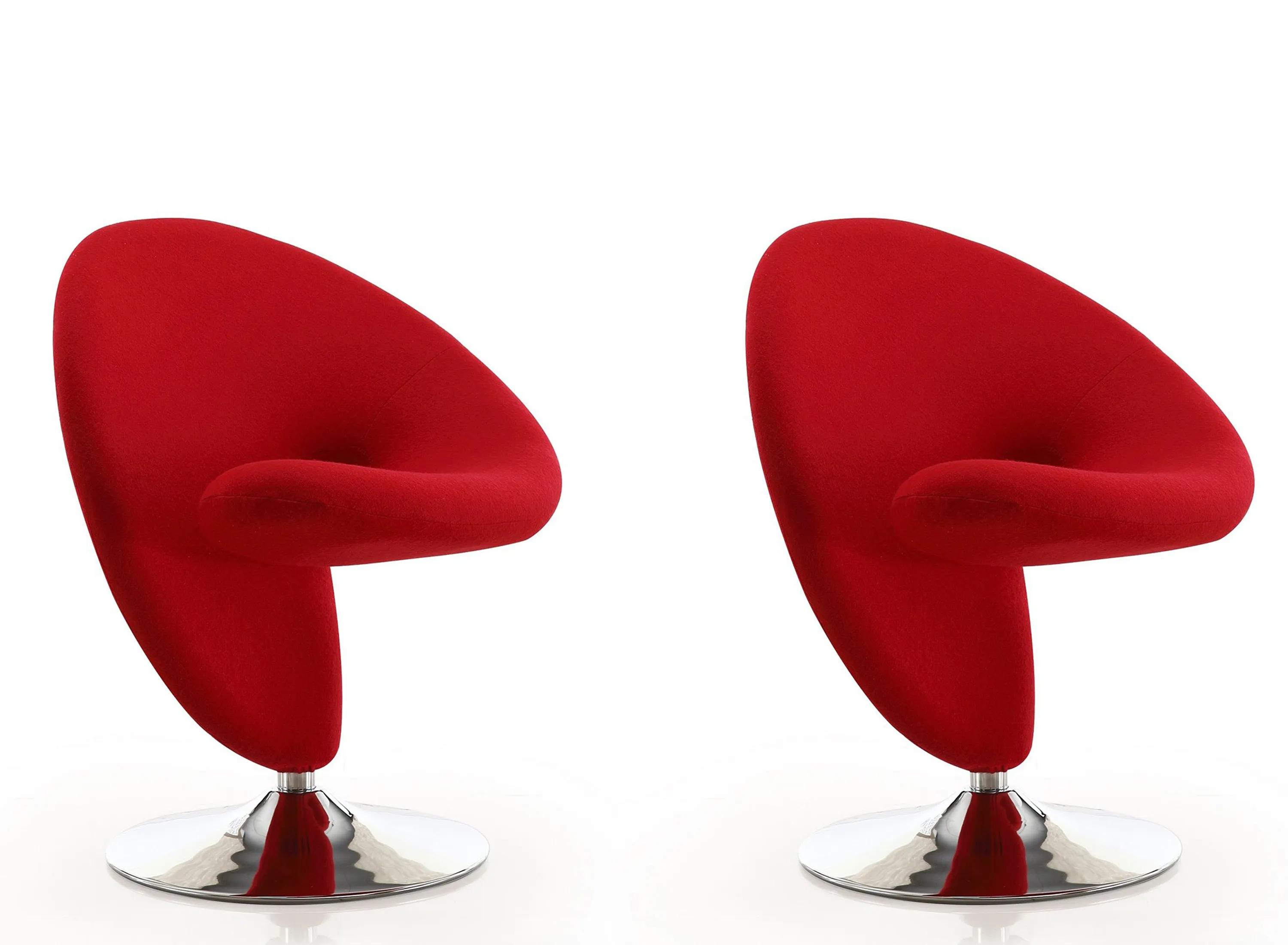 Curl Swivel Accent Chair (Set of 2)