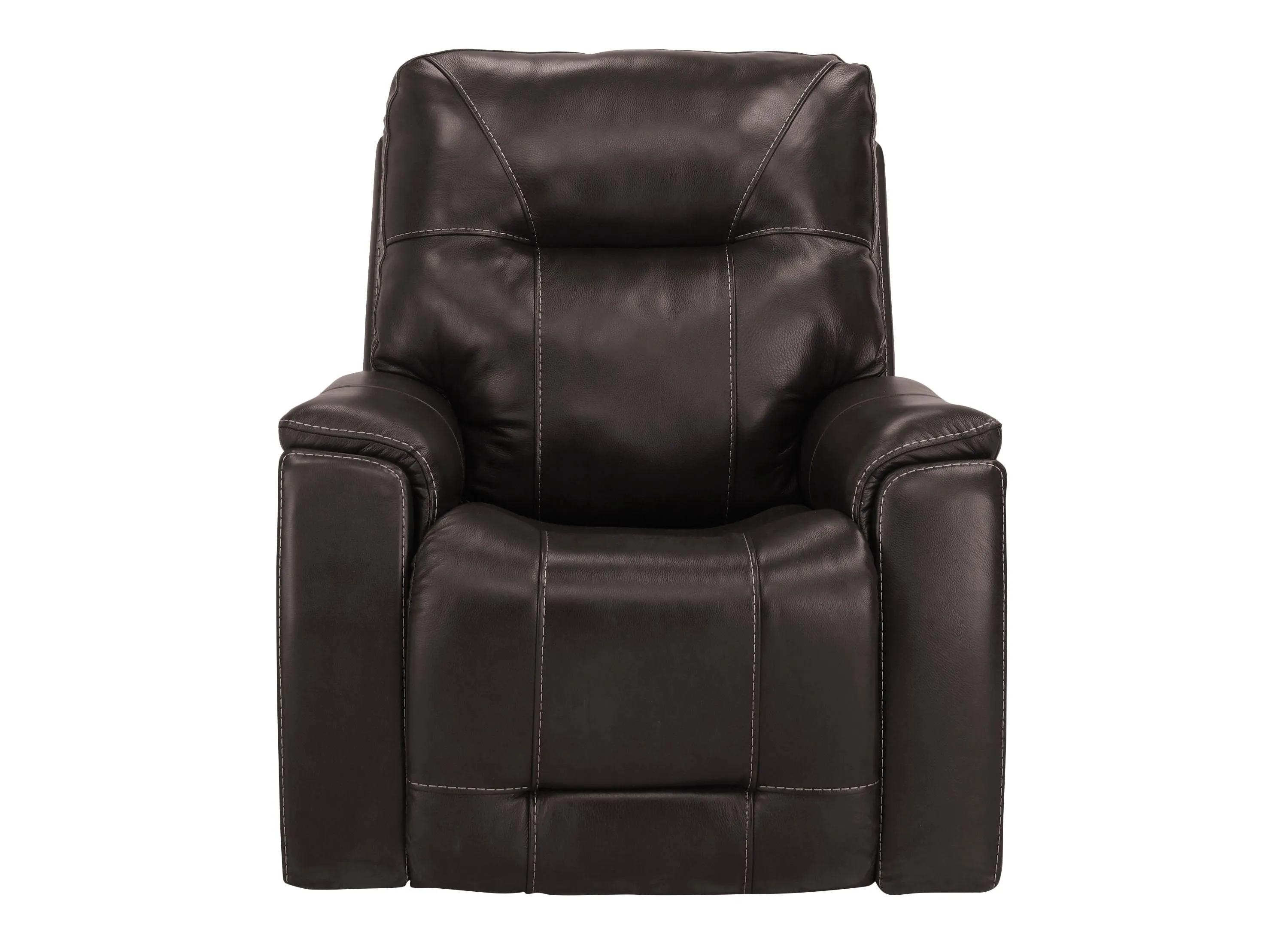Barnett Leather Layflat Power Recliner w/ Power Headrest and Lumbar