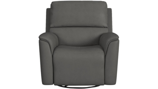 Henrick Triple Power Leather Swivel Glider Recliner
