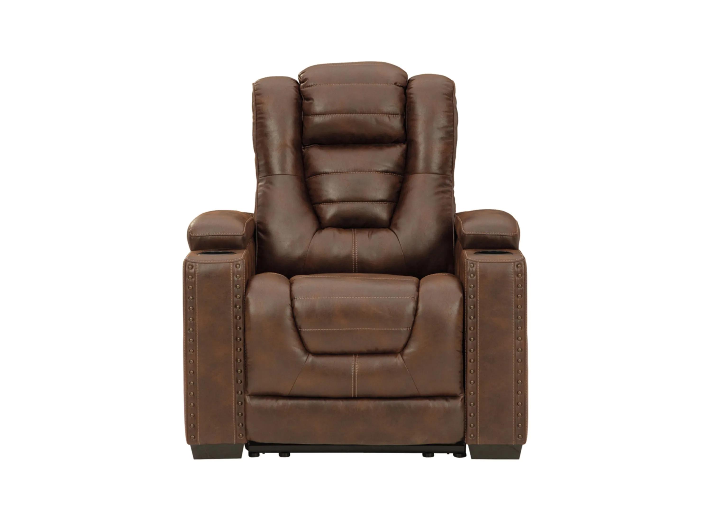 Owners Box Power Recliner with Adjustable Headrest