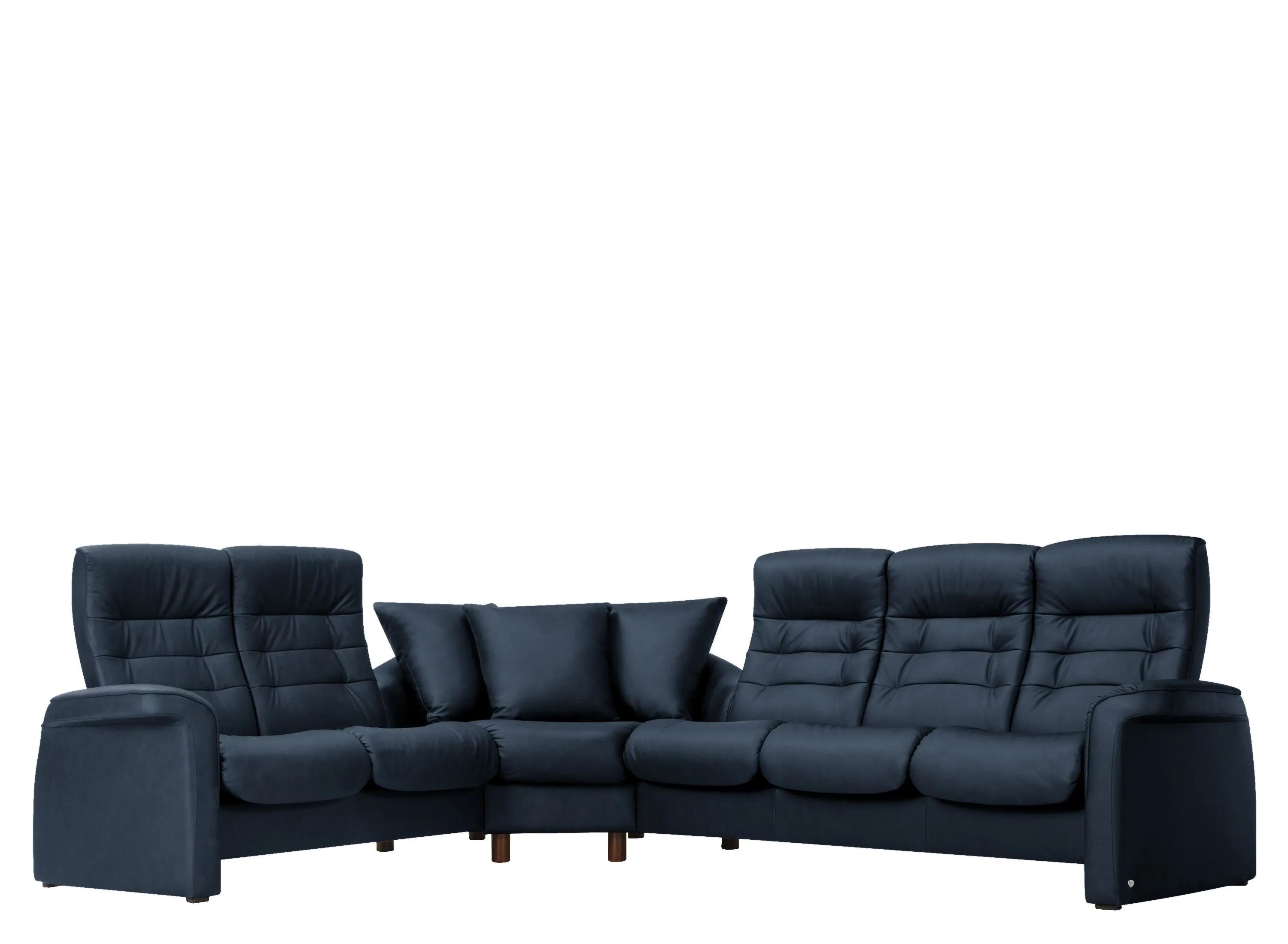 284975259 Stressless Sapphire 3-pc. Leather Reclining Sectio sku 284975259