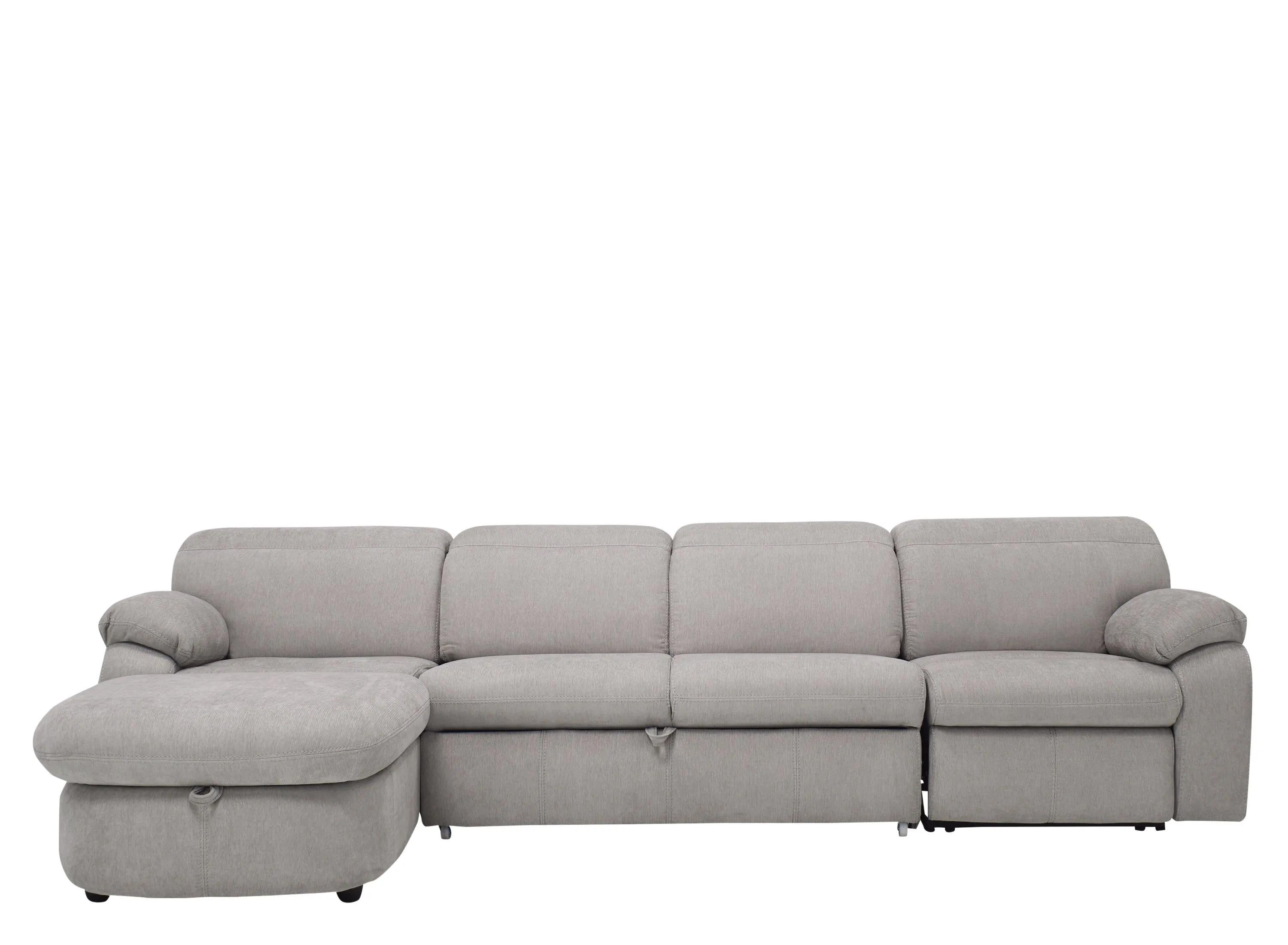 Enbright Microfiber 3-pc. Power-Reclining Sectional w/ Pop-Up Sleeper