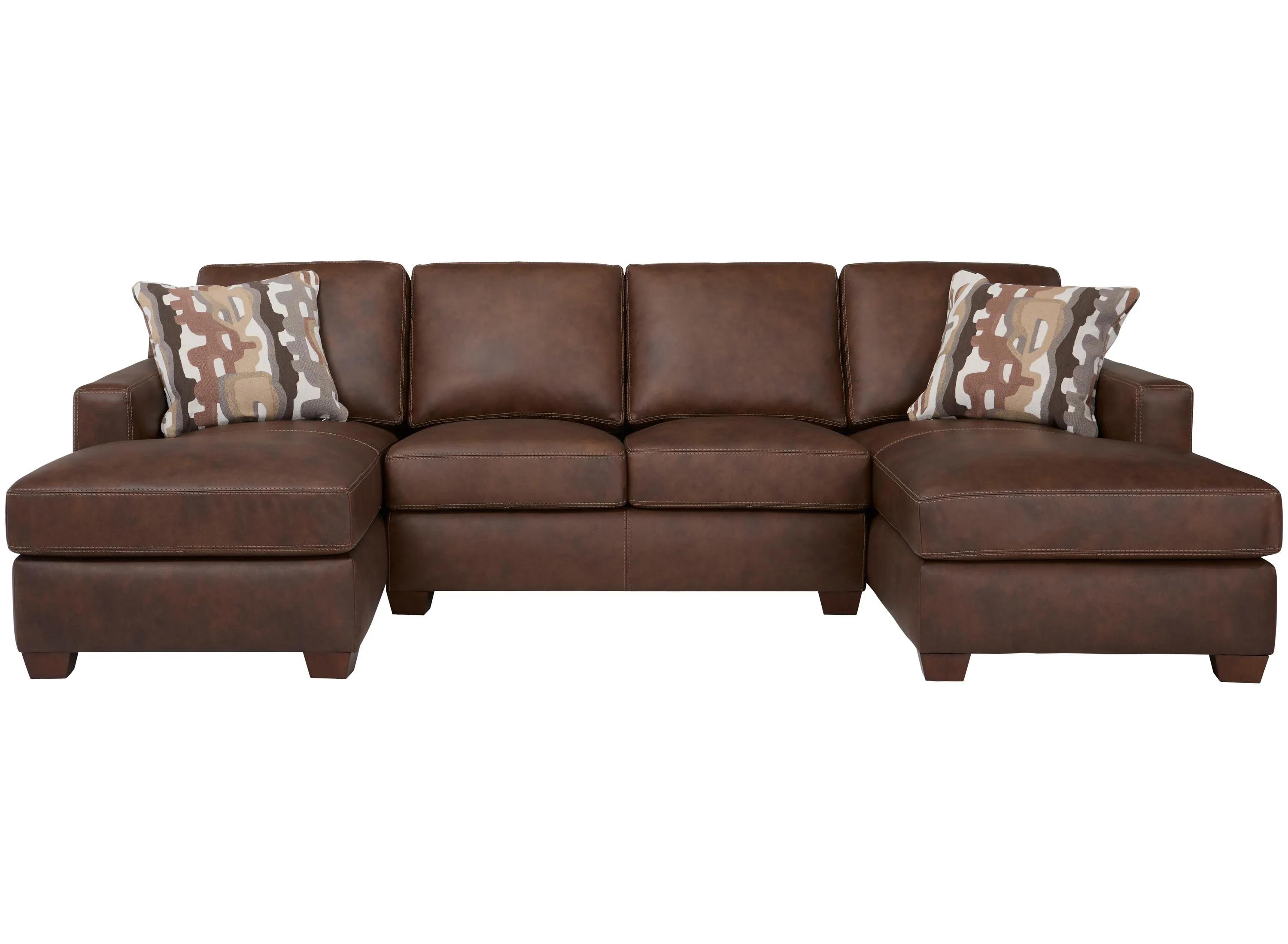 Quinton 3-pc. Leather Sectional