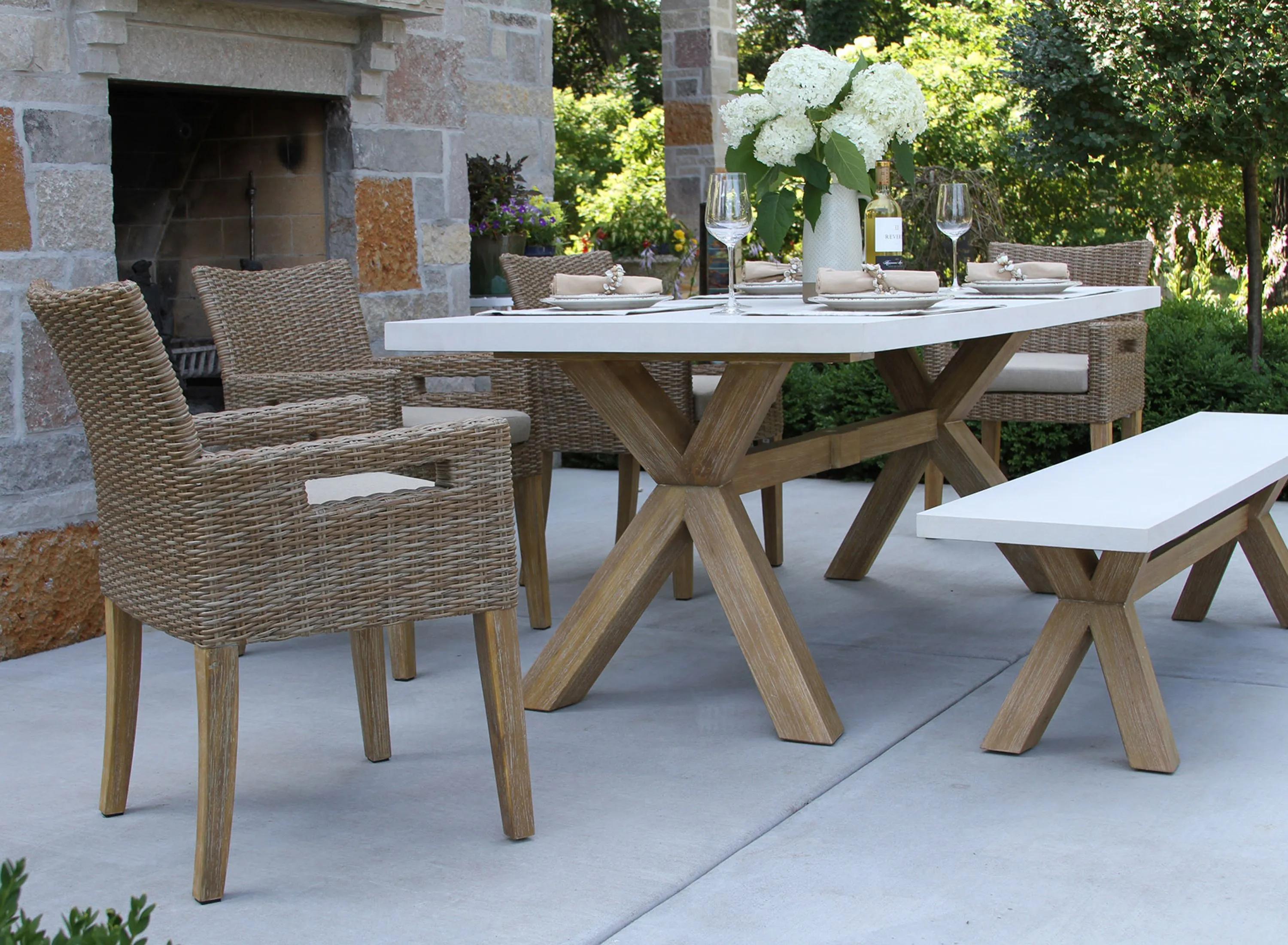 290161260 Nautical 6-pc. Wicker and Eucalyptus Rectangle Out sku 290161260