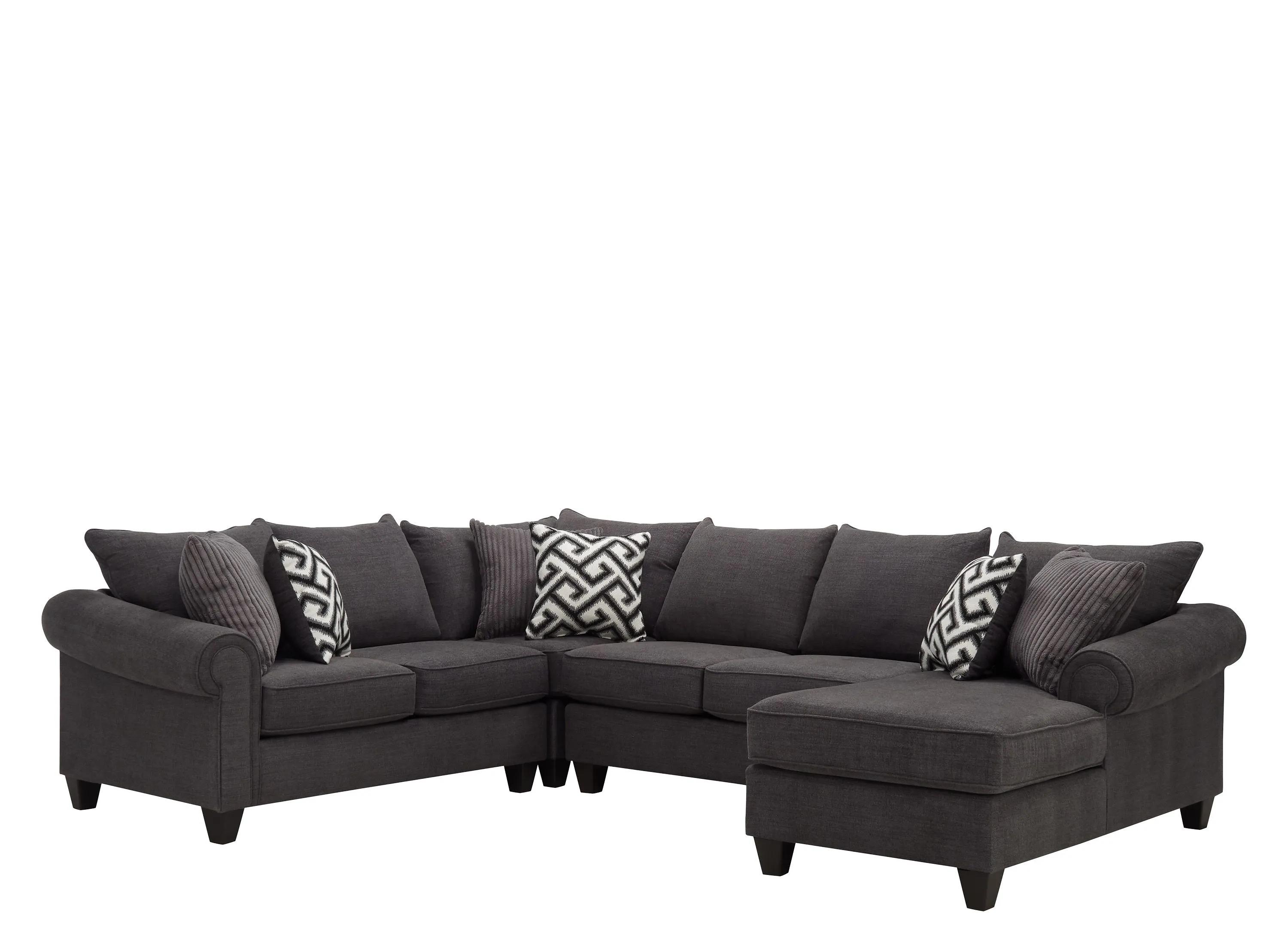 Piper 4-pc. Chenille Sectional Sofa