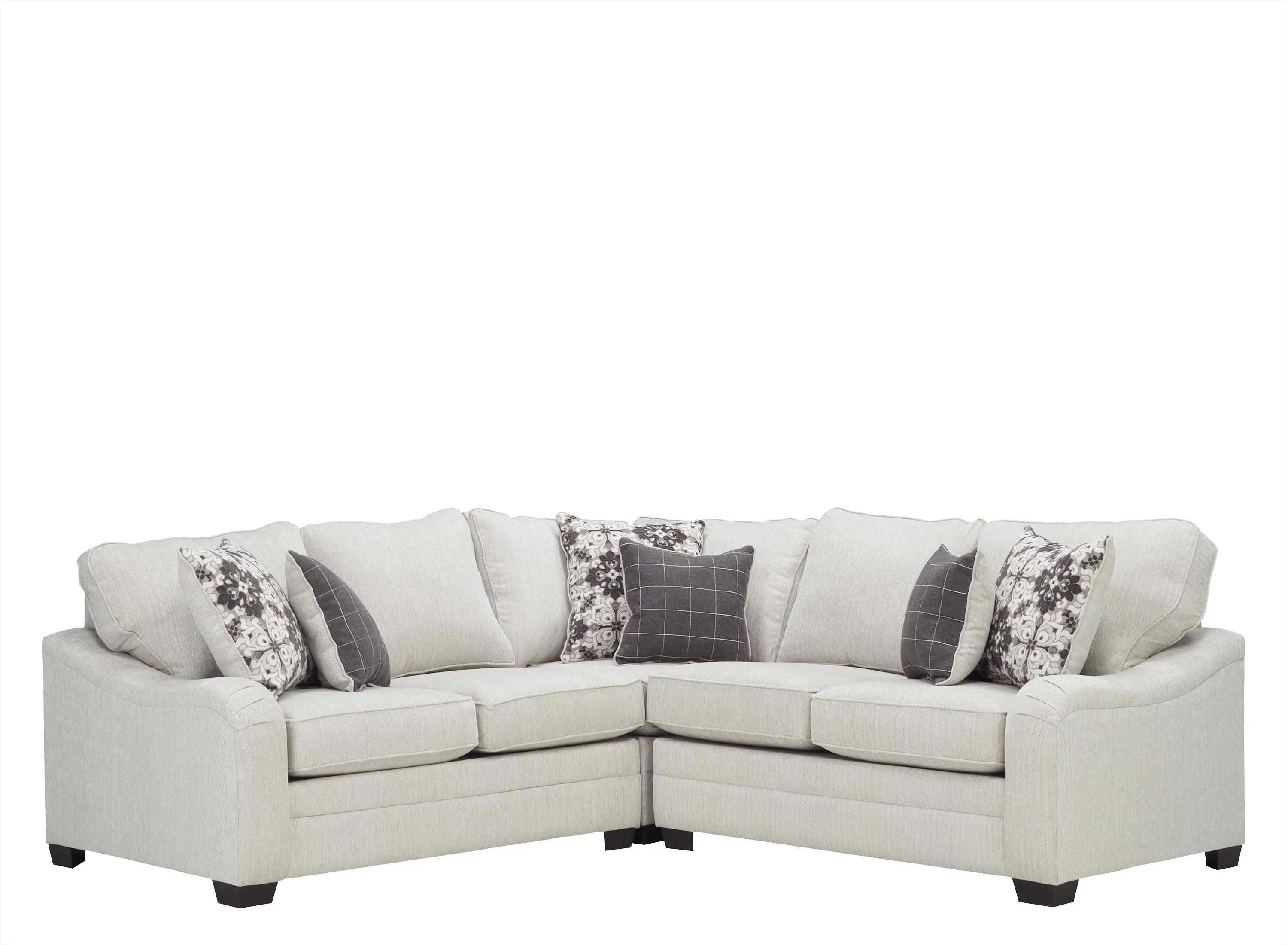 293033139 Caid 3-pc. Chenille Sectional Sofa sku 293033139