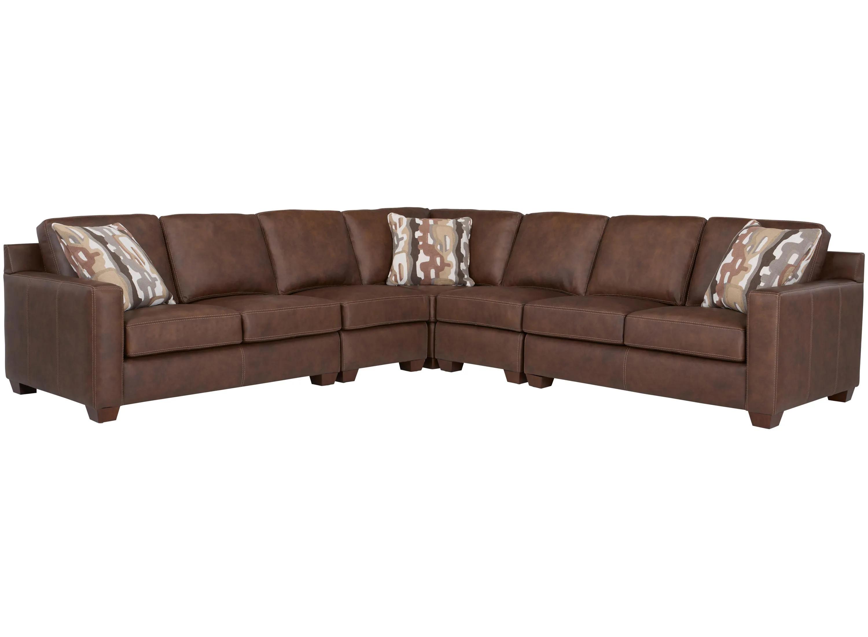 Quinton 5-pc. Leather Sectional