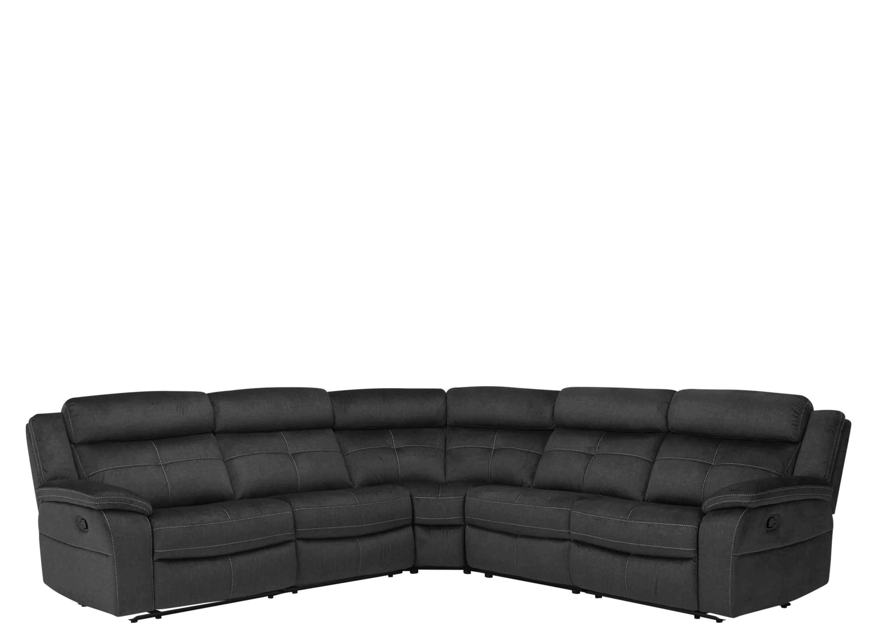 294092235 Lugano Microfiber 5-pc. Reclining Sectional sku 294092235