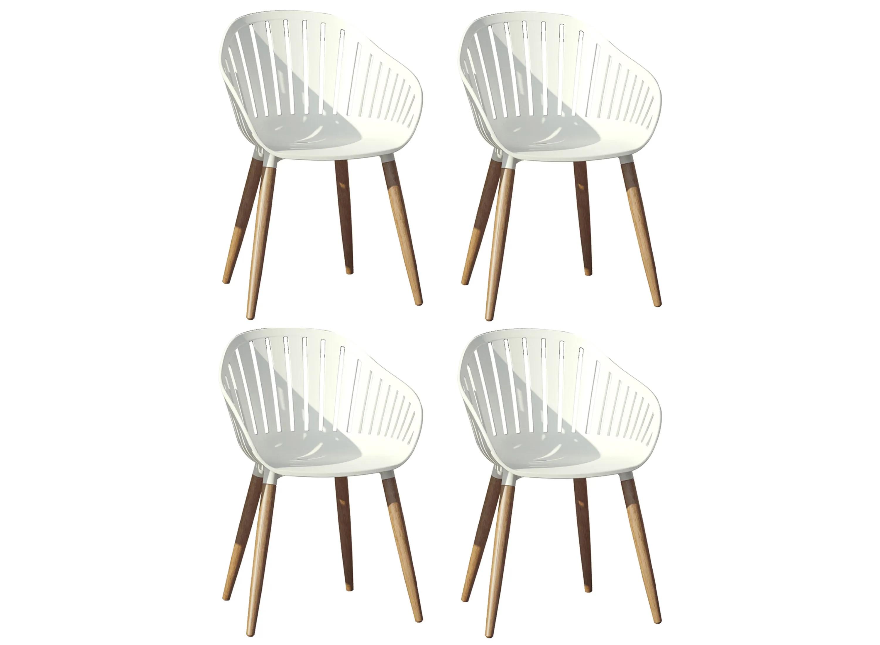 Amazonia Outdoor Eucalyptus Dining Chair - Set of 4