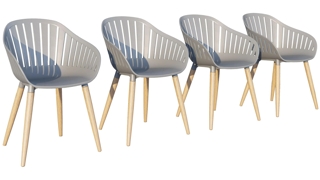 Amazonia Outdoor 4-pc. Teak Chairs