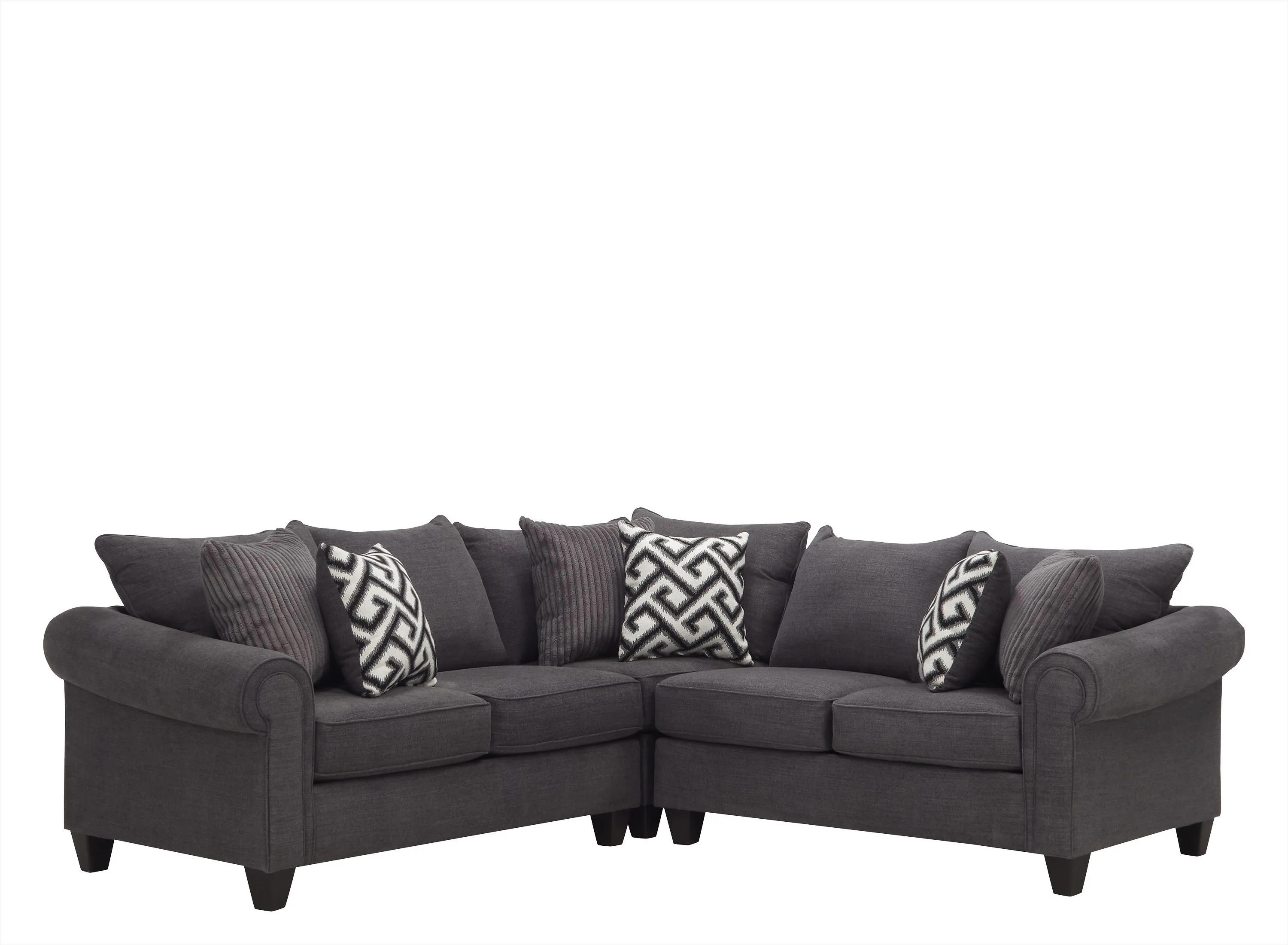 295040100 Piper 3-pc. Chenille Sectional Sofa sku 295040100