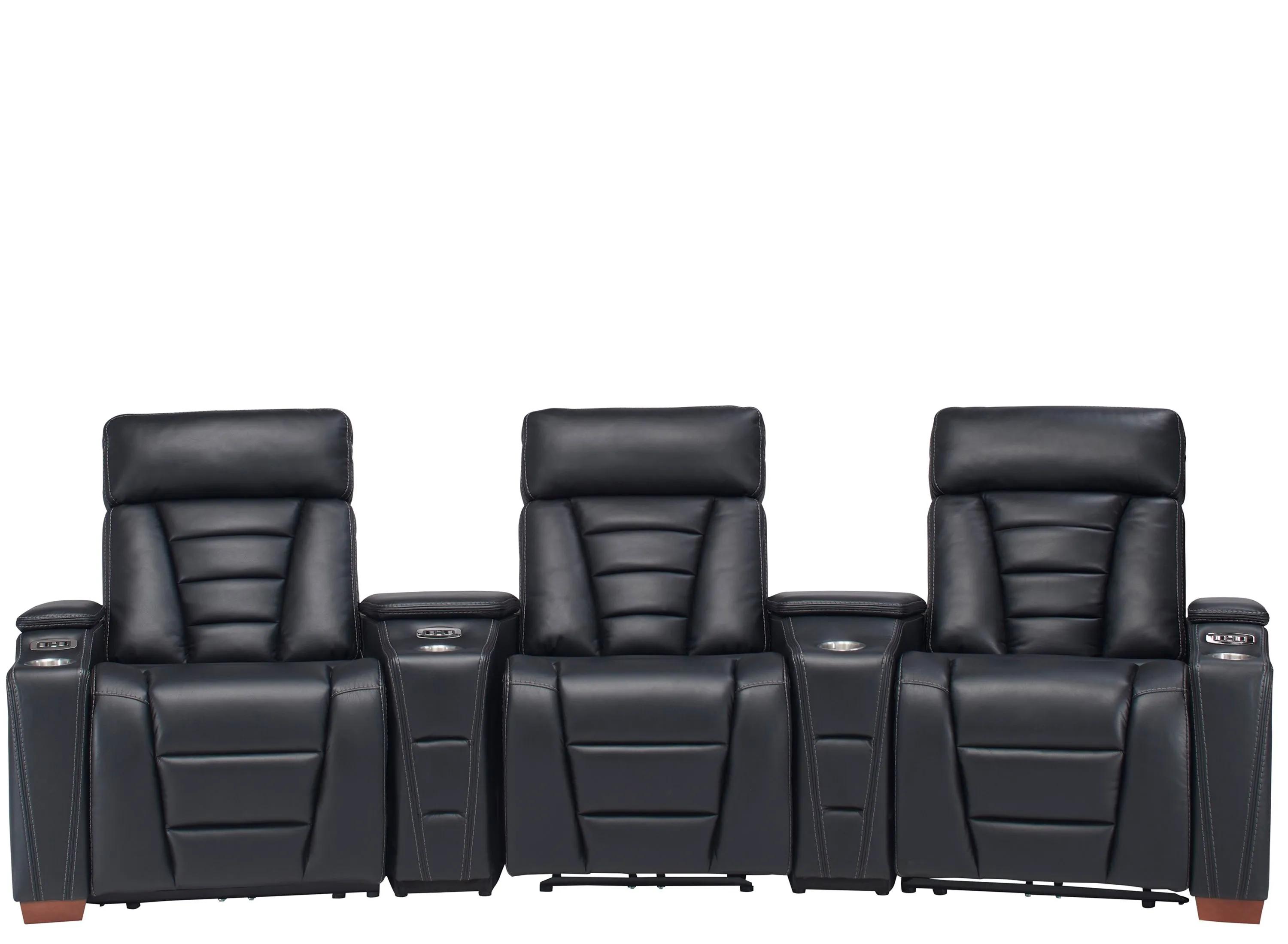 Edison 3-pc. Curved Power Home Theater Sectional