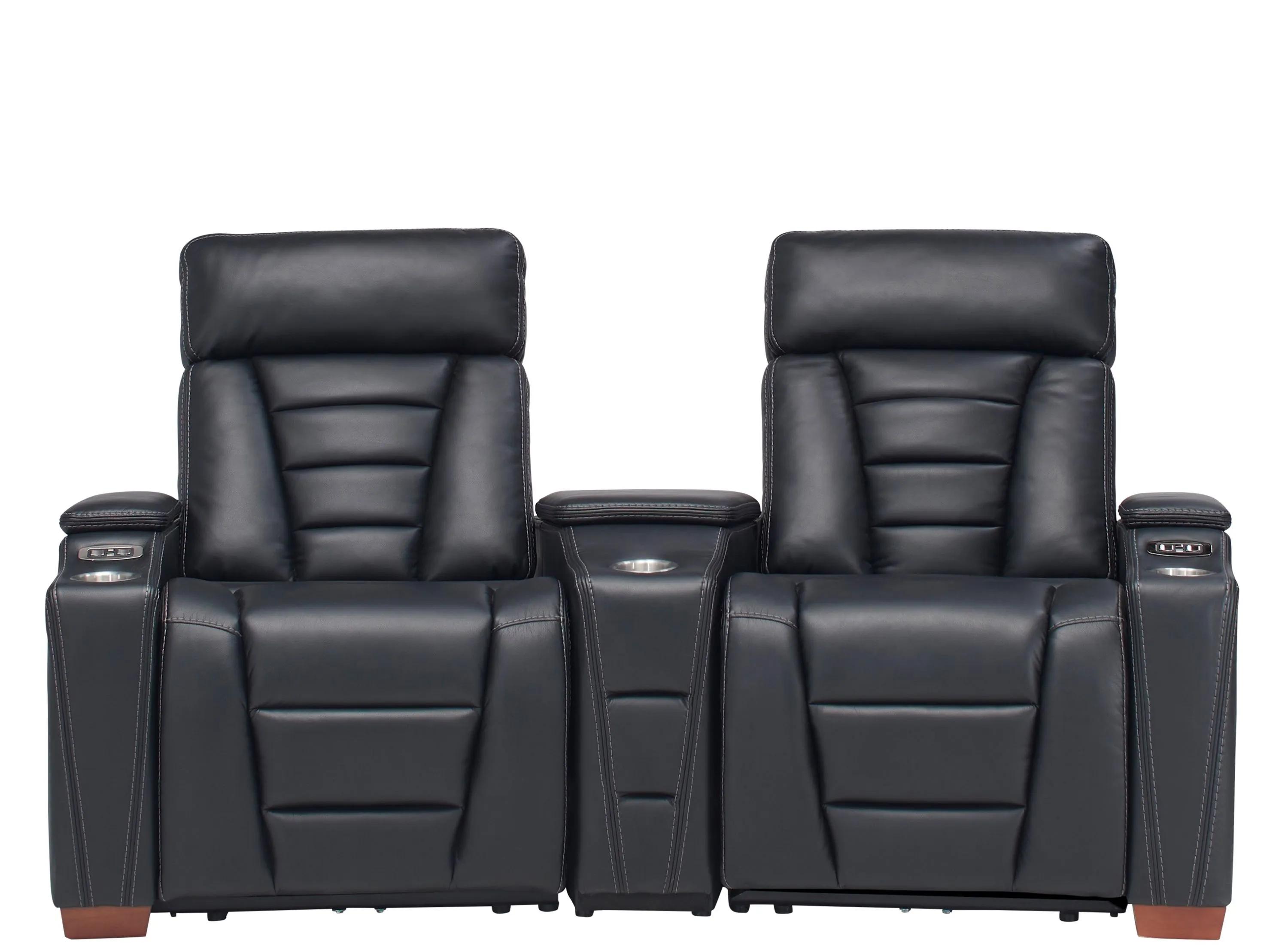 Edison 2-pc. Curved Power Home Theater Sectional