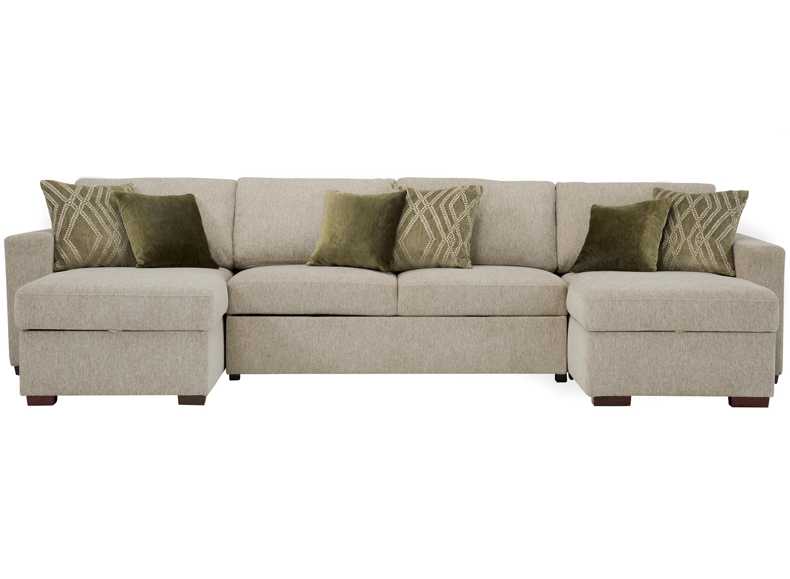 Juniper 4-pc. Reversible Pop-Up Sleeper Chaise Sectional