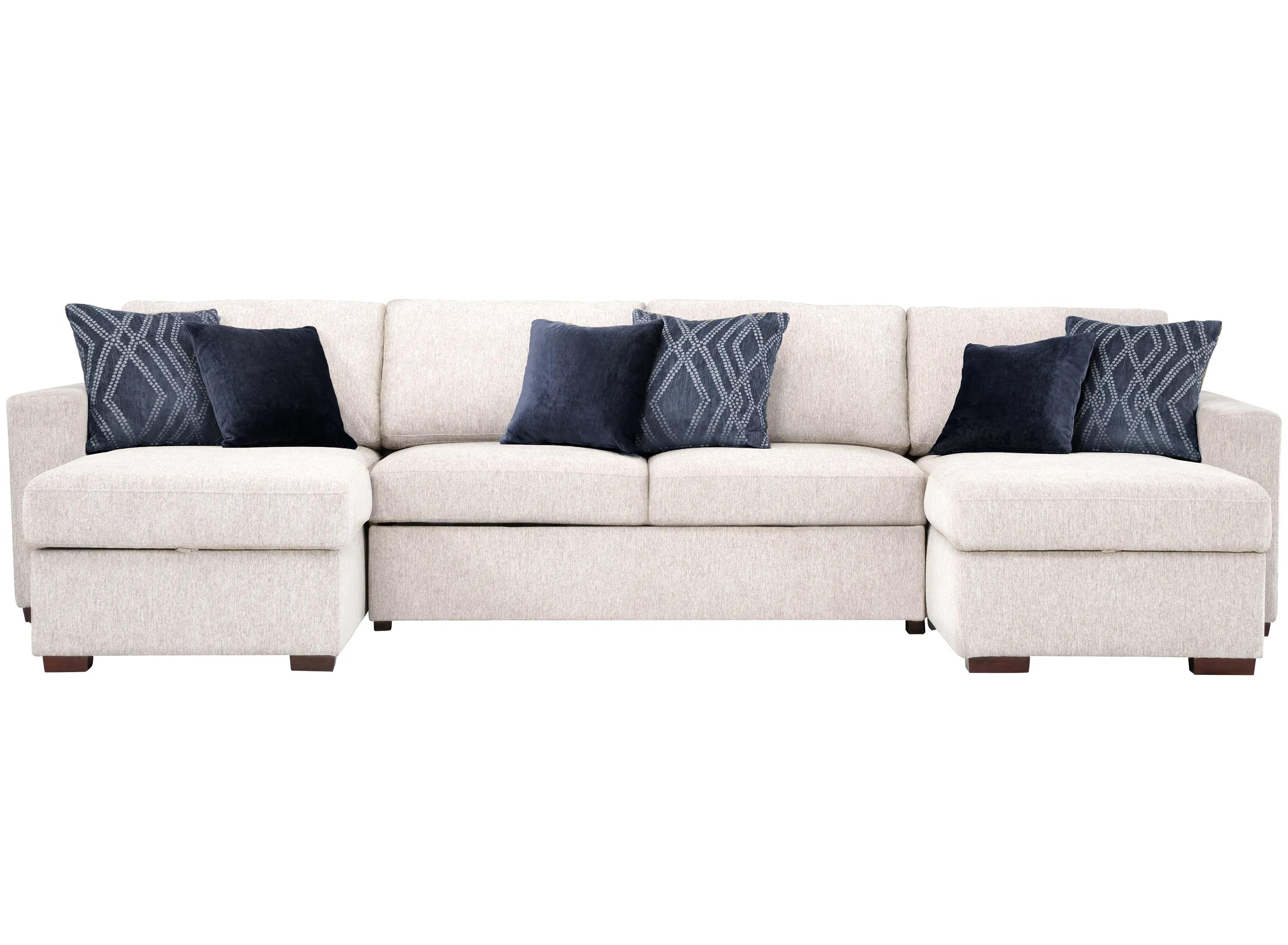 Juniper 4-pc. Reversible Pop-Up Sleeper Chaise Sectional