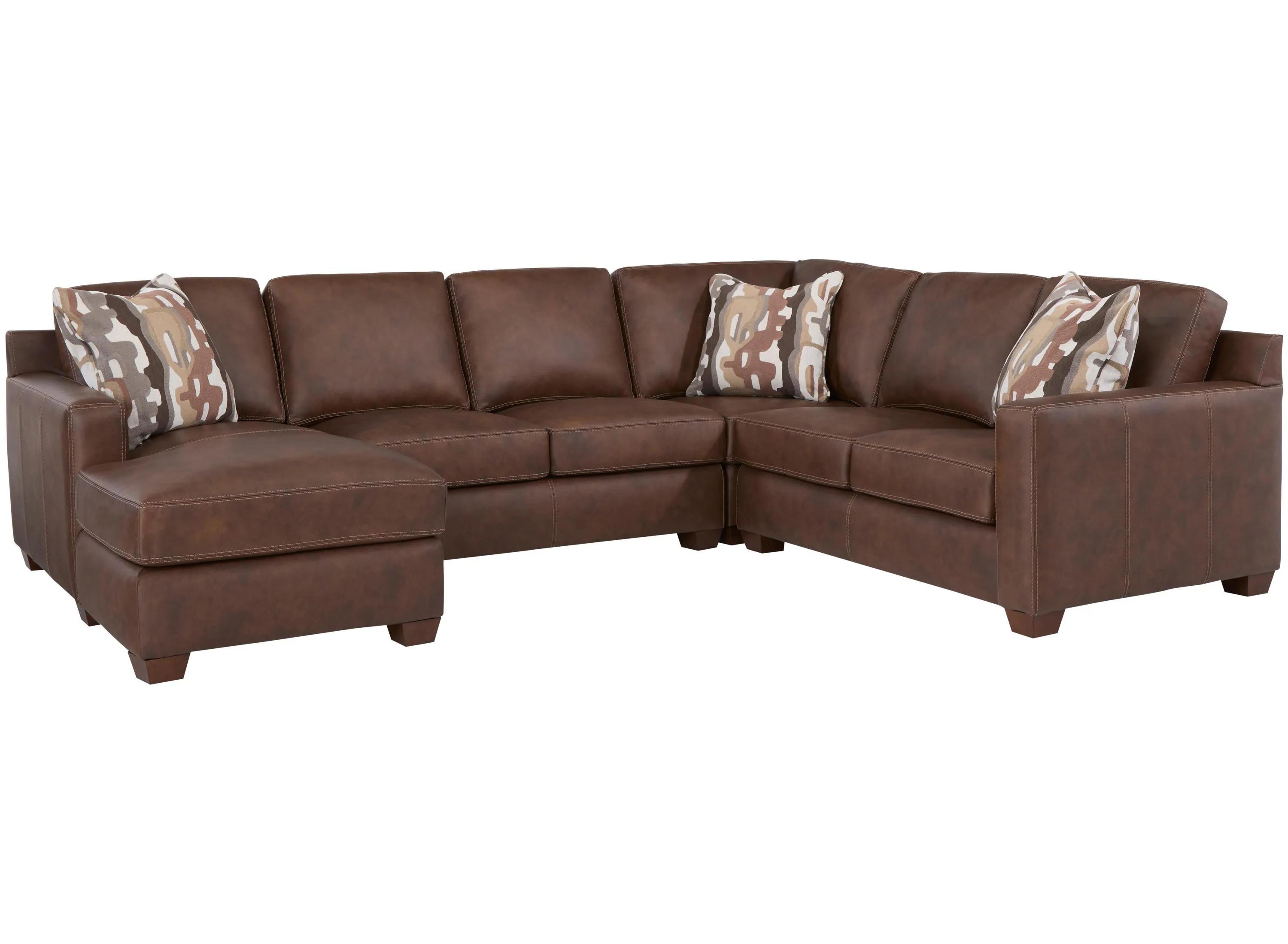 Quinton 4-pc. Leather Sectional