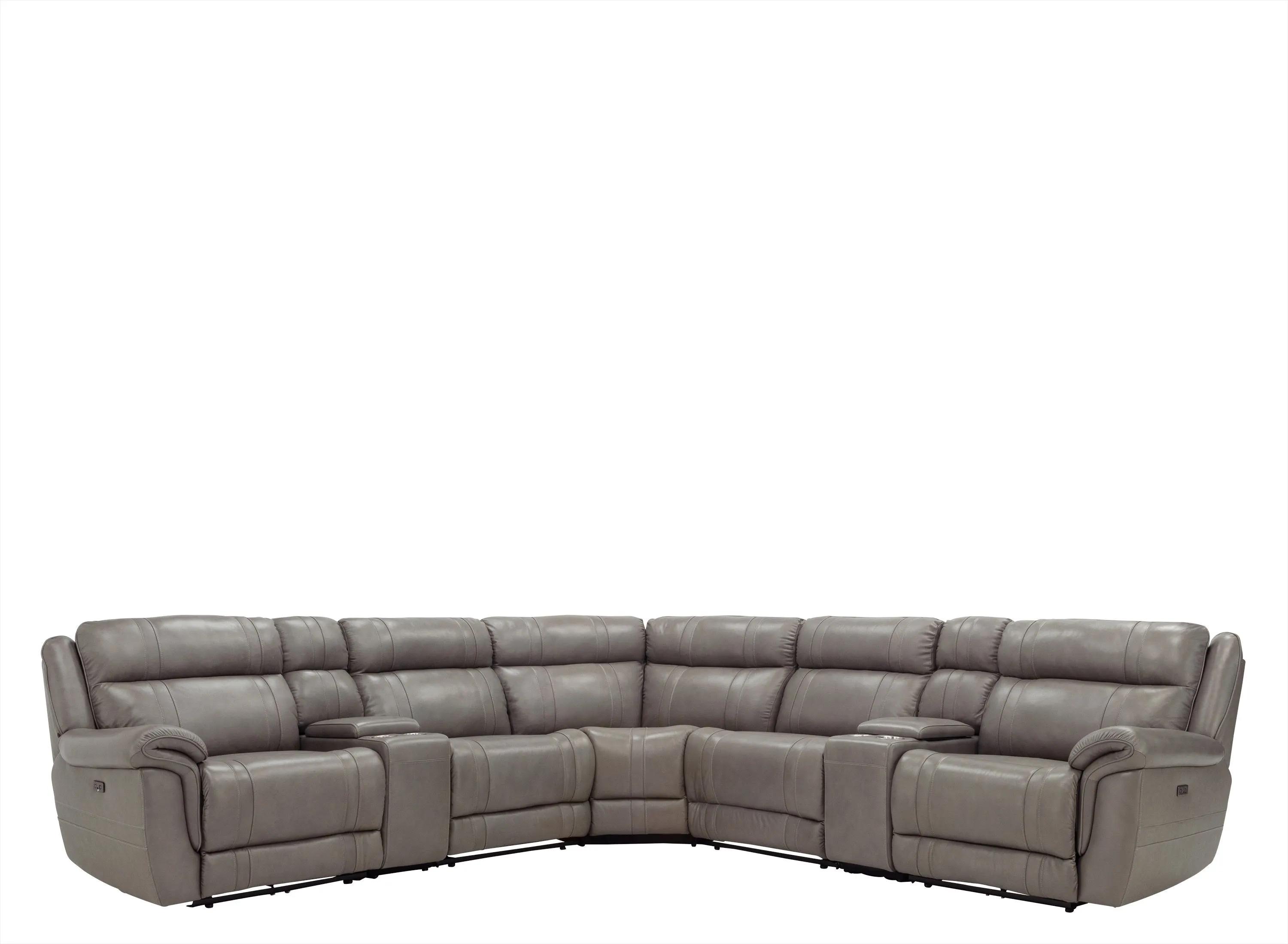 Ridgewood 7-pc. Leather Power-Reclining Sectional Sofa