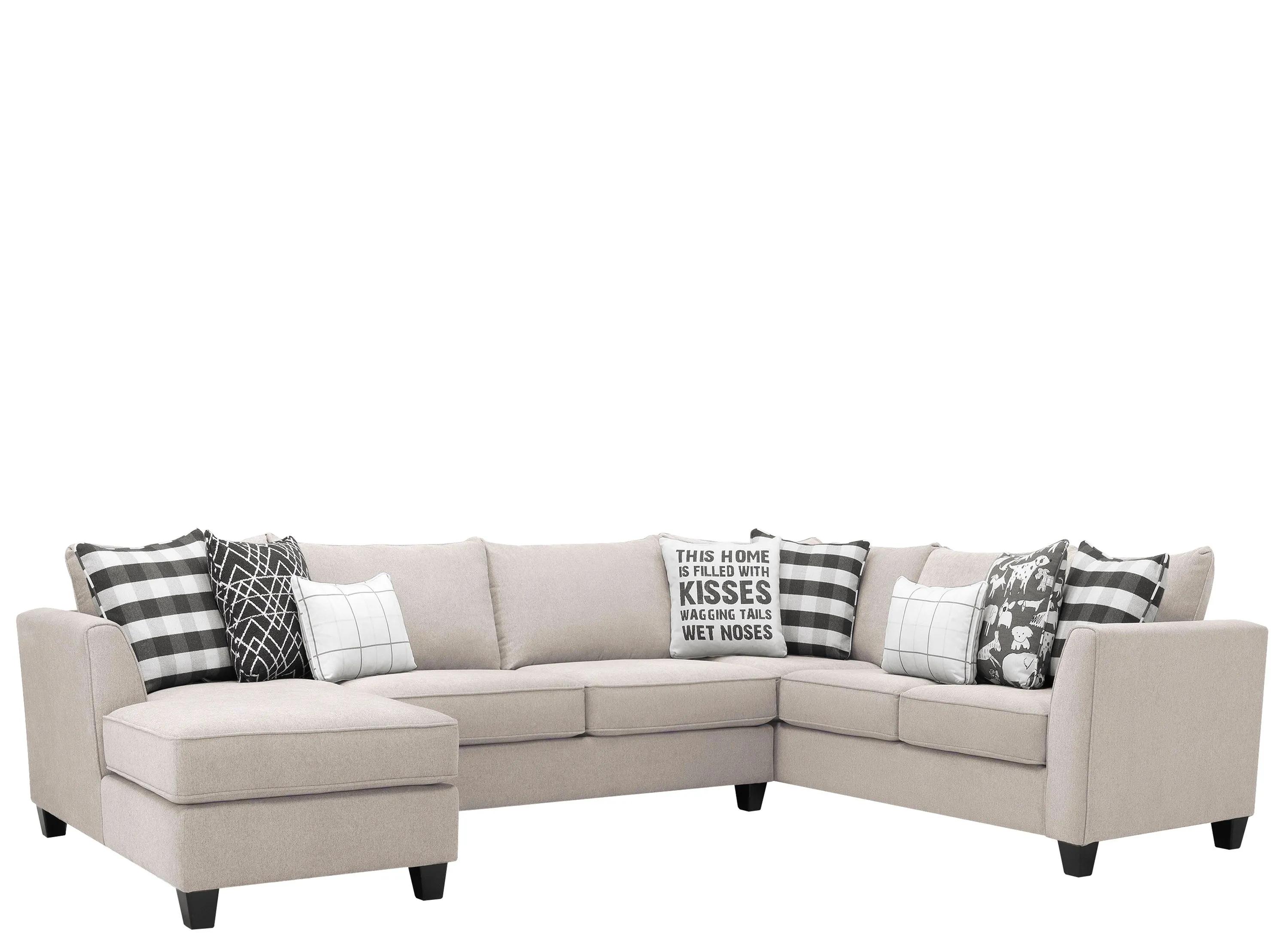Daine 3-pc. Sectional Sofa w/ Full Sleeper