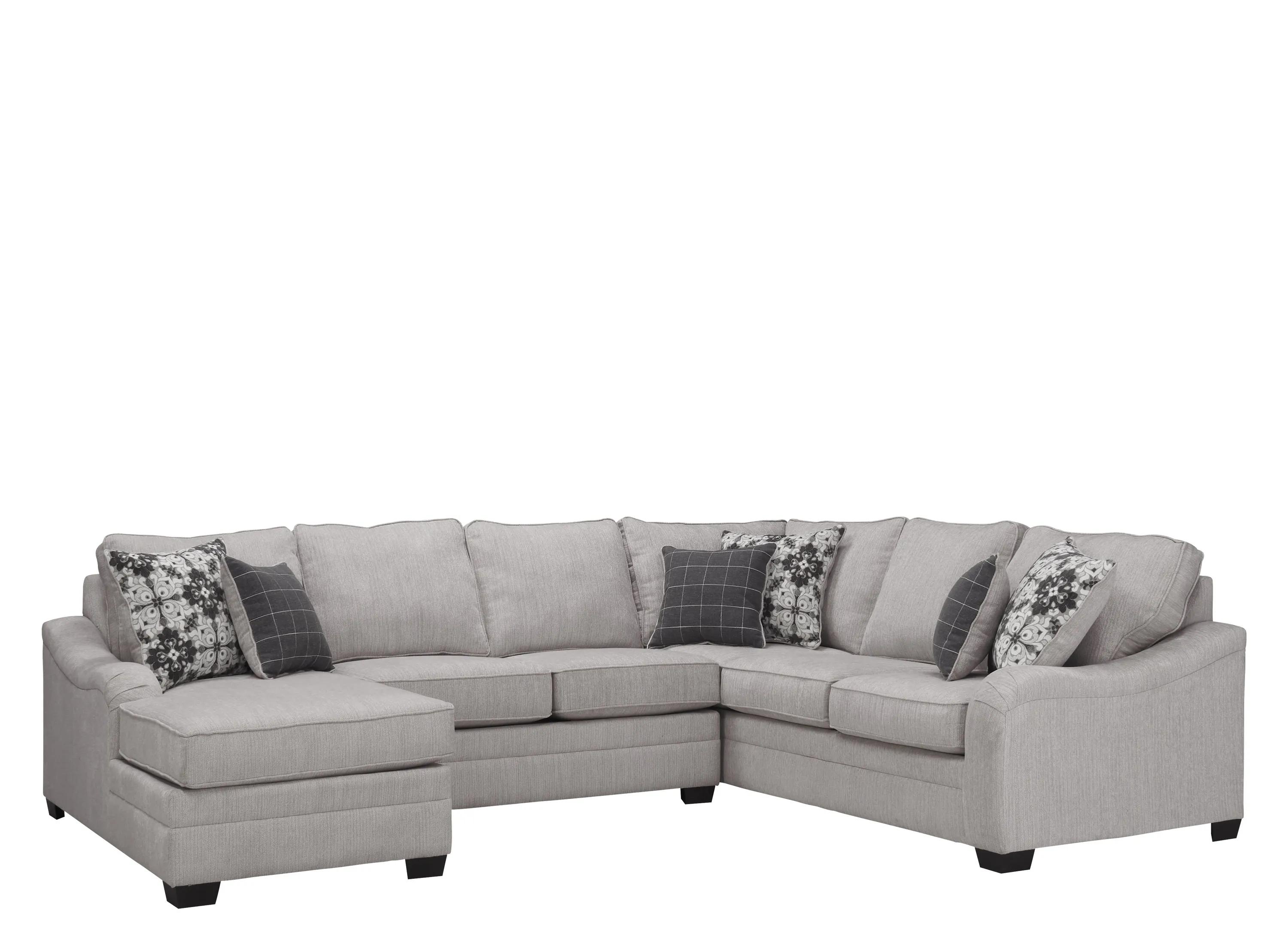 297033145 Caid 3-pc. Chenille Sectional sku 297033145
