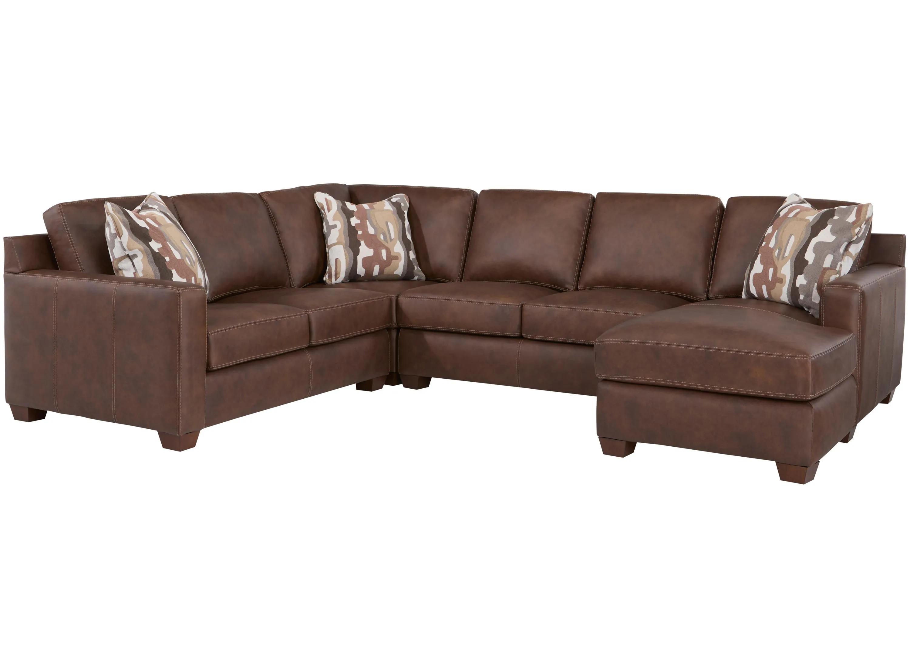 Quinton 4-pc. Leather Sectional