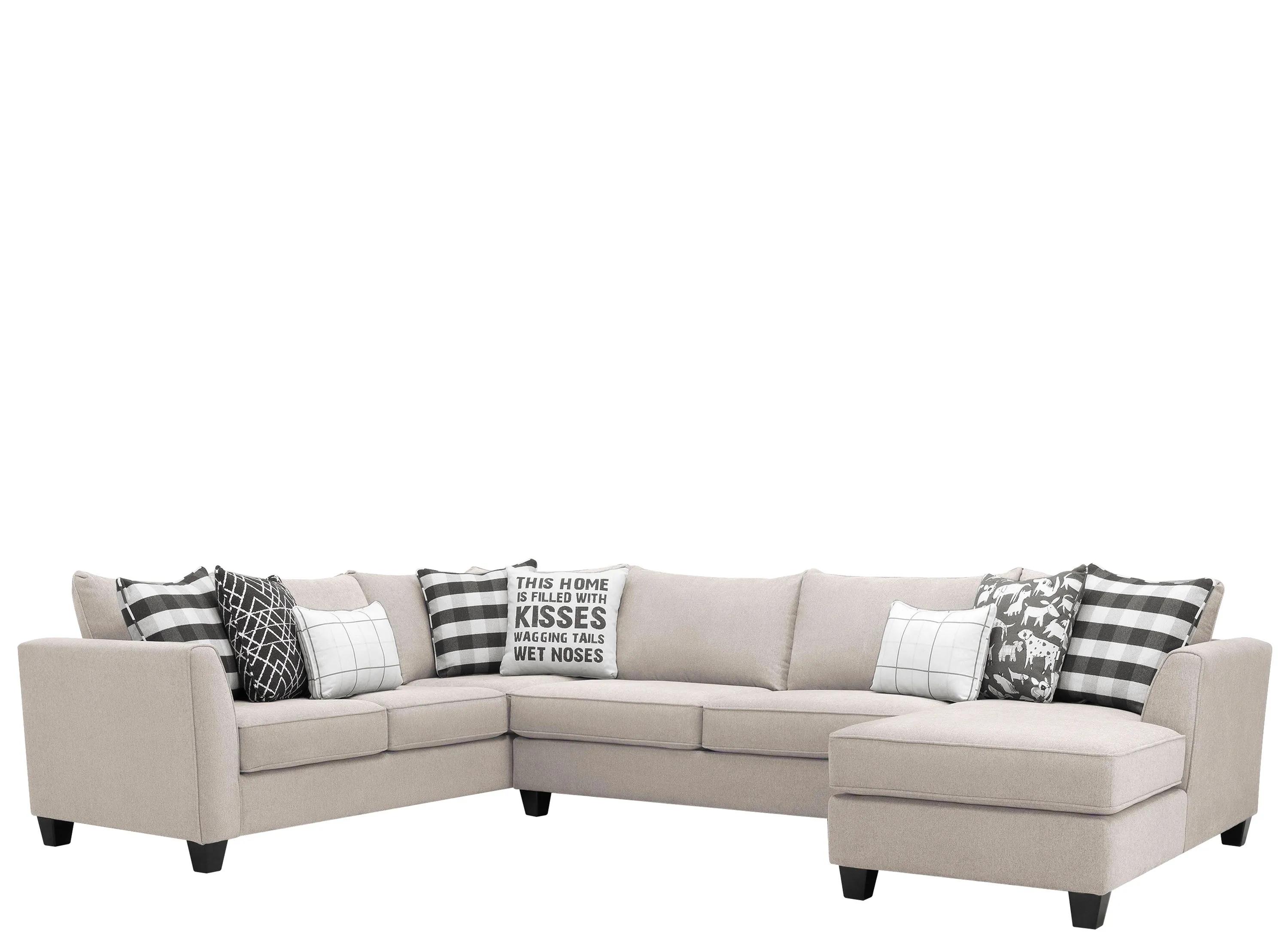 297281500 Daine 3-pc. Sectional Sofa w/ Full Sleeper sku 297281500