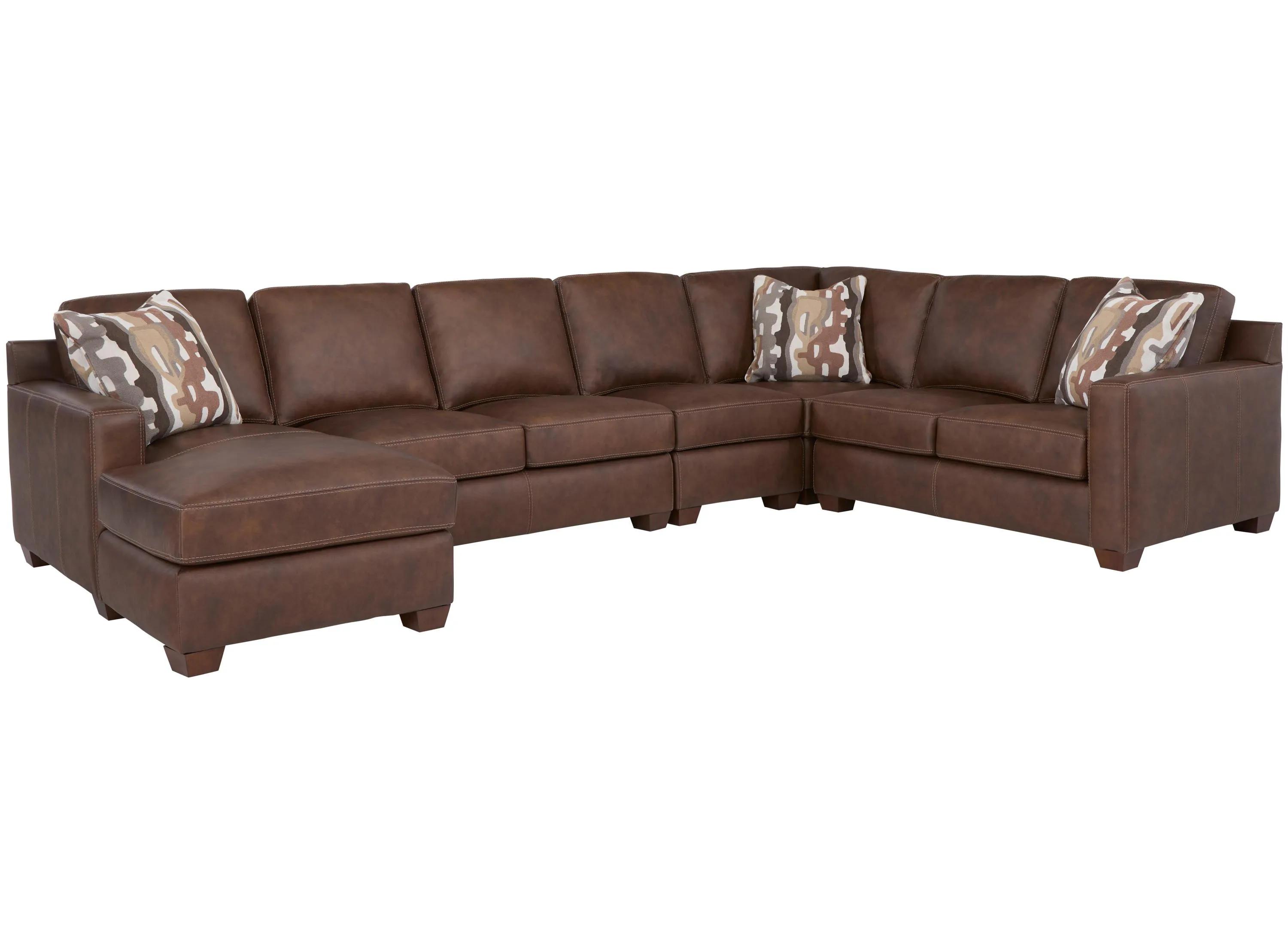Quinton 5-pc. Leather Sectional