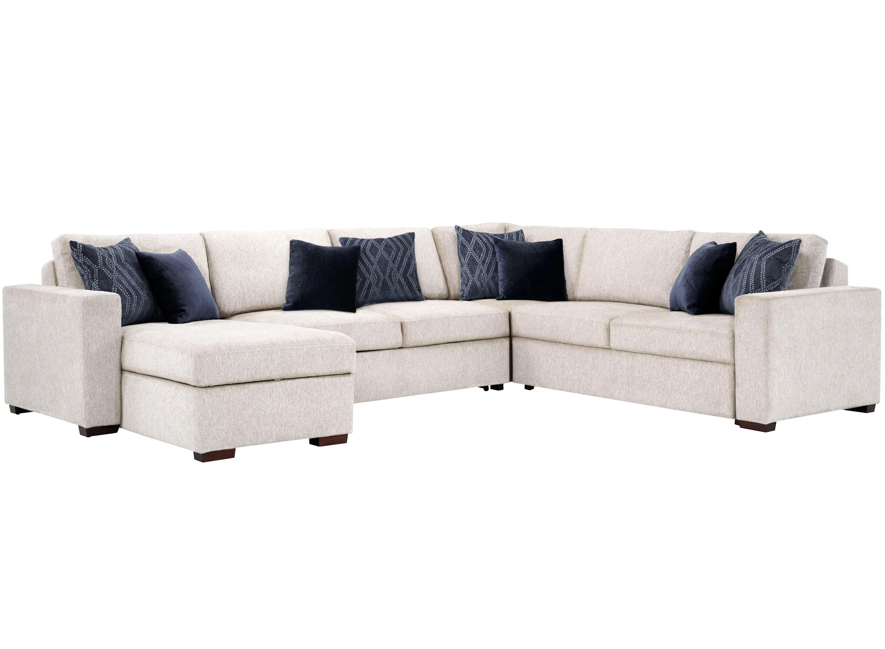 Juniper 5-pc. Reversible Pop-Up Sleeper Chaise Sectional
