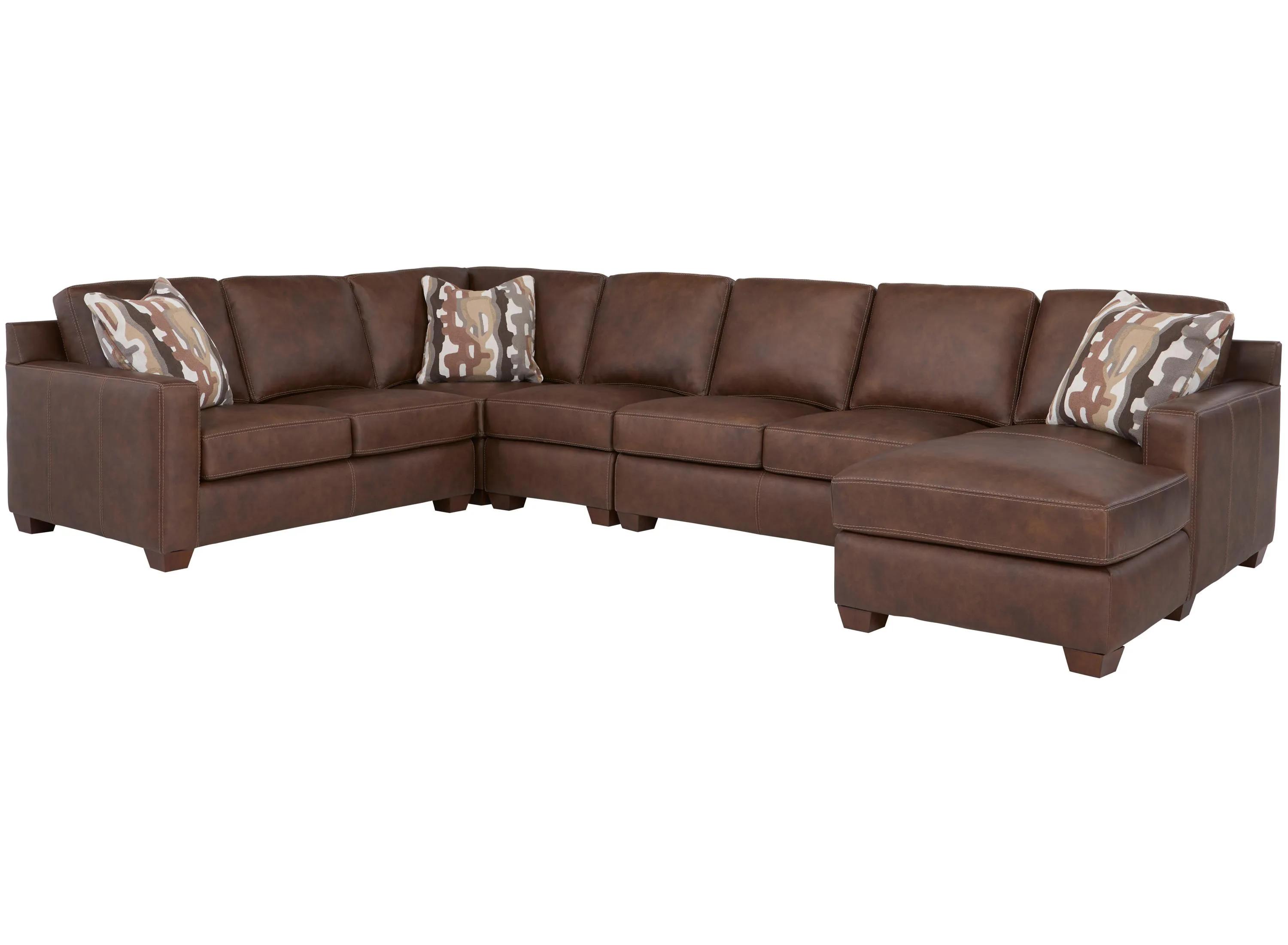 Quinton 5-pc. Leather Sectional