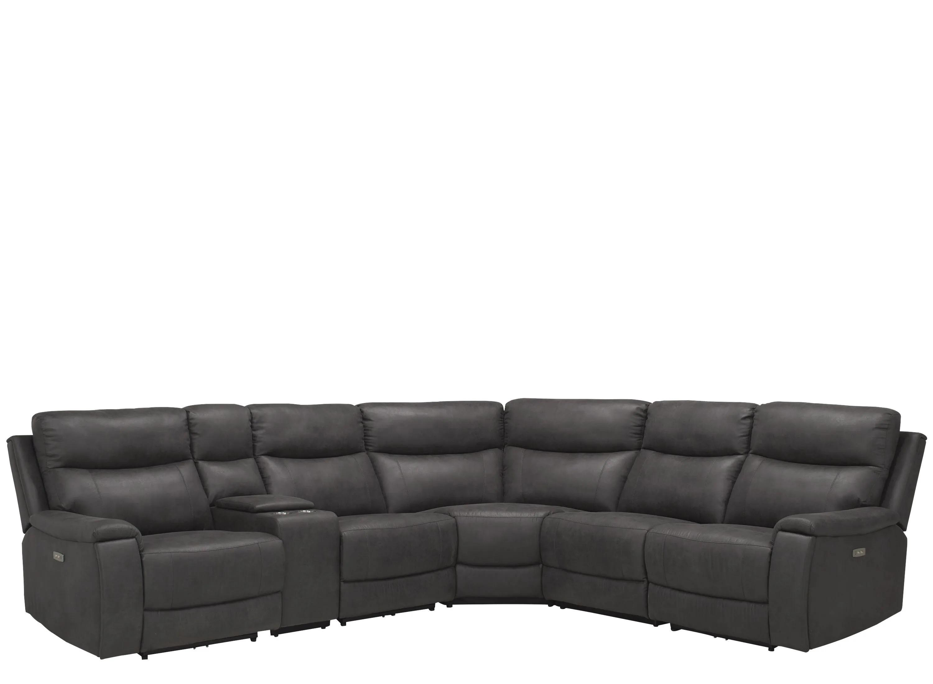 Cole 6-pc. Power Sectional in Gray by High Line Smart Home