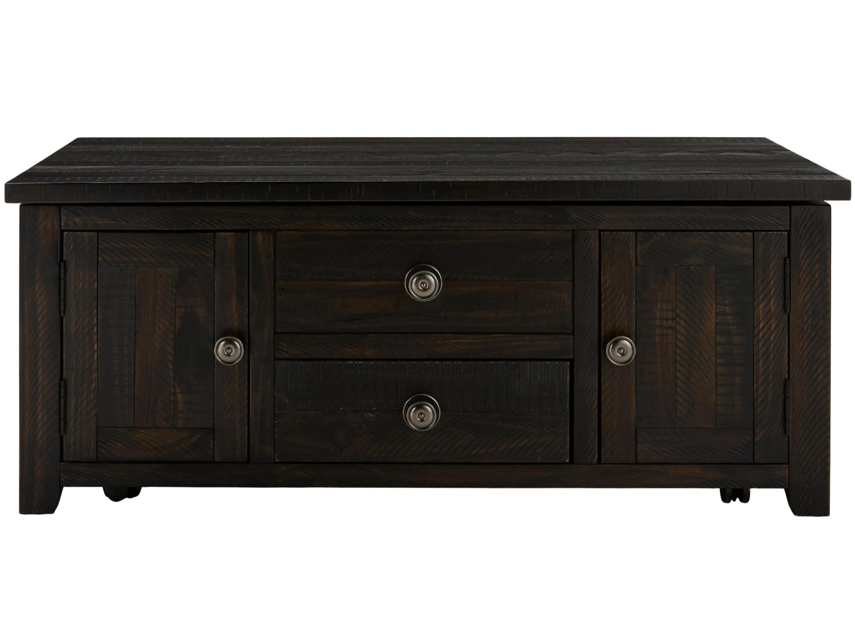 Kahlil Espresso Lift Top 2 Drawer Occasional Table Set