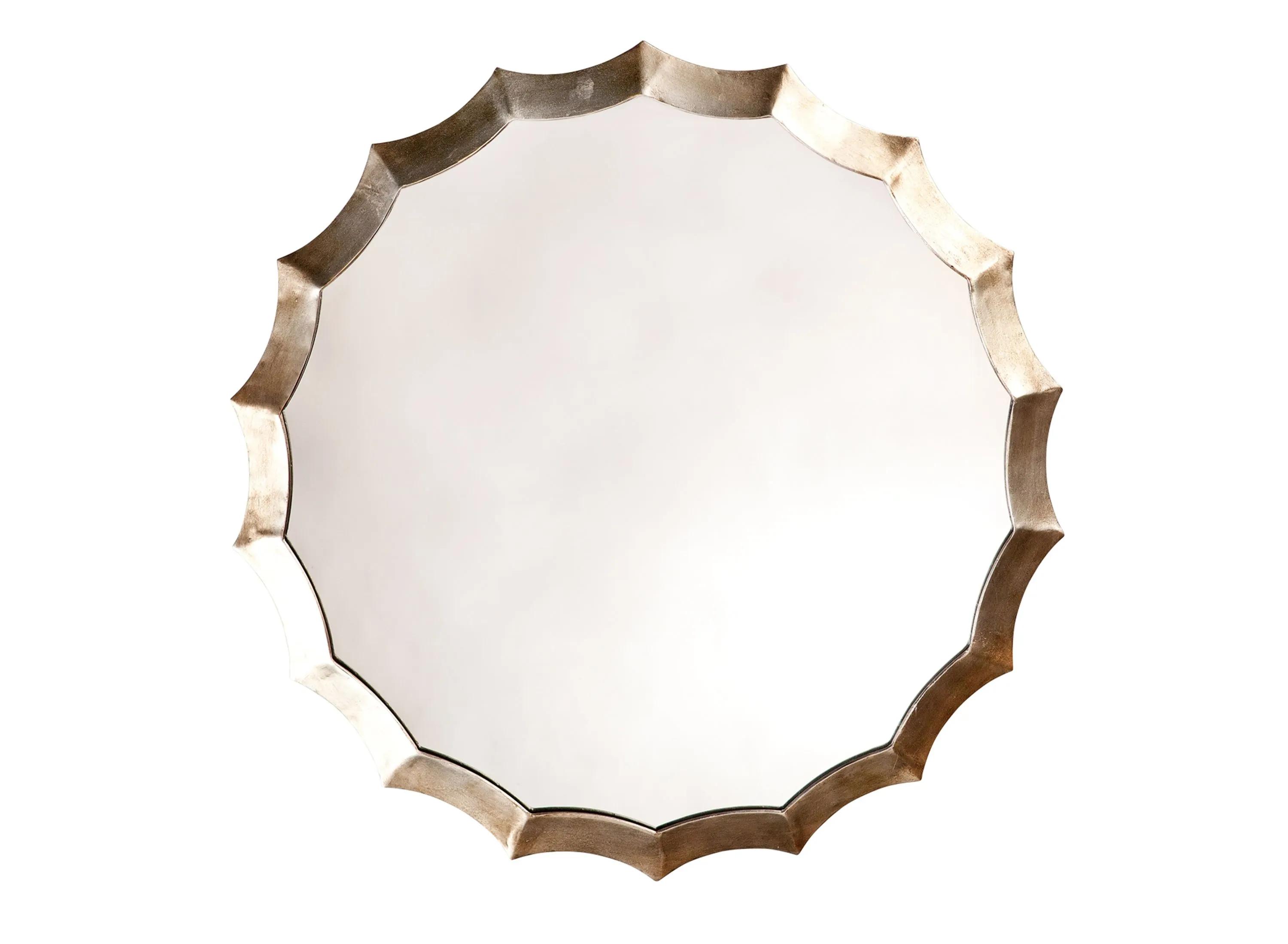 Round Scalloped Mirror