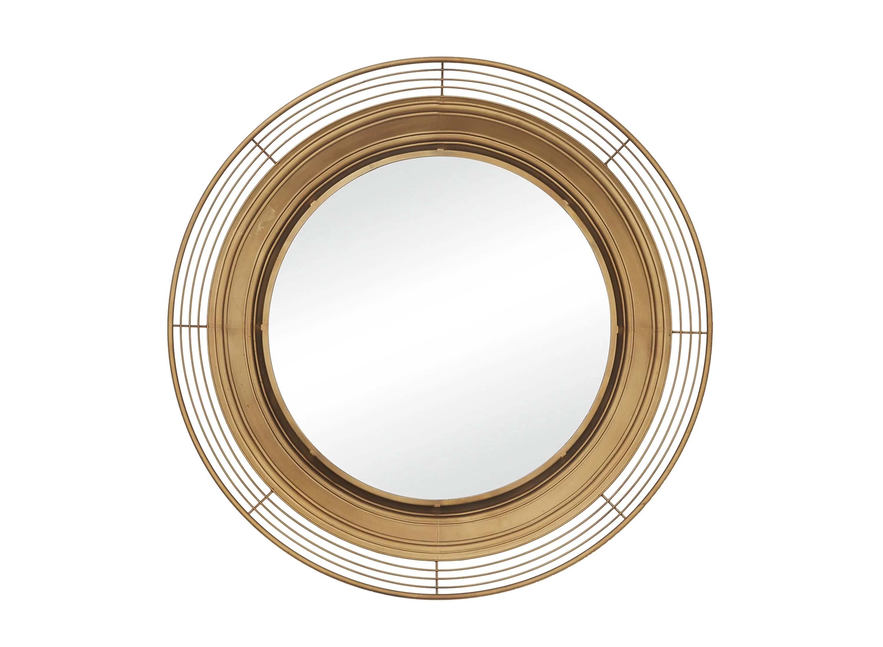 Ivy Collection Brown Metal Bohemian Wall Mirror