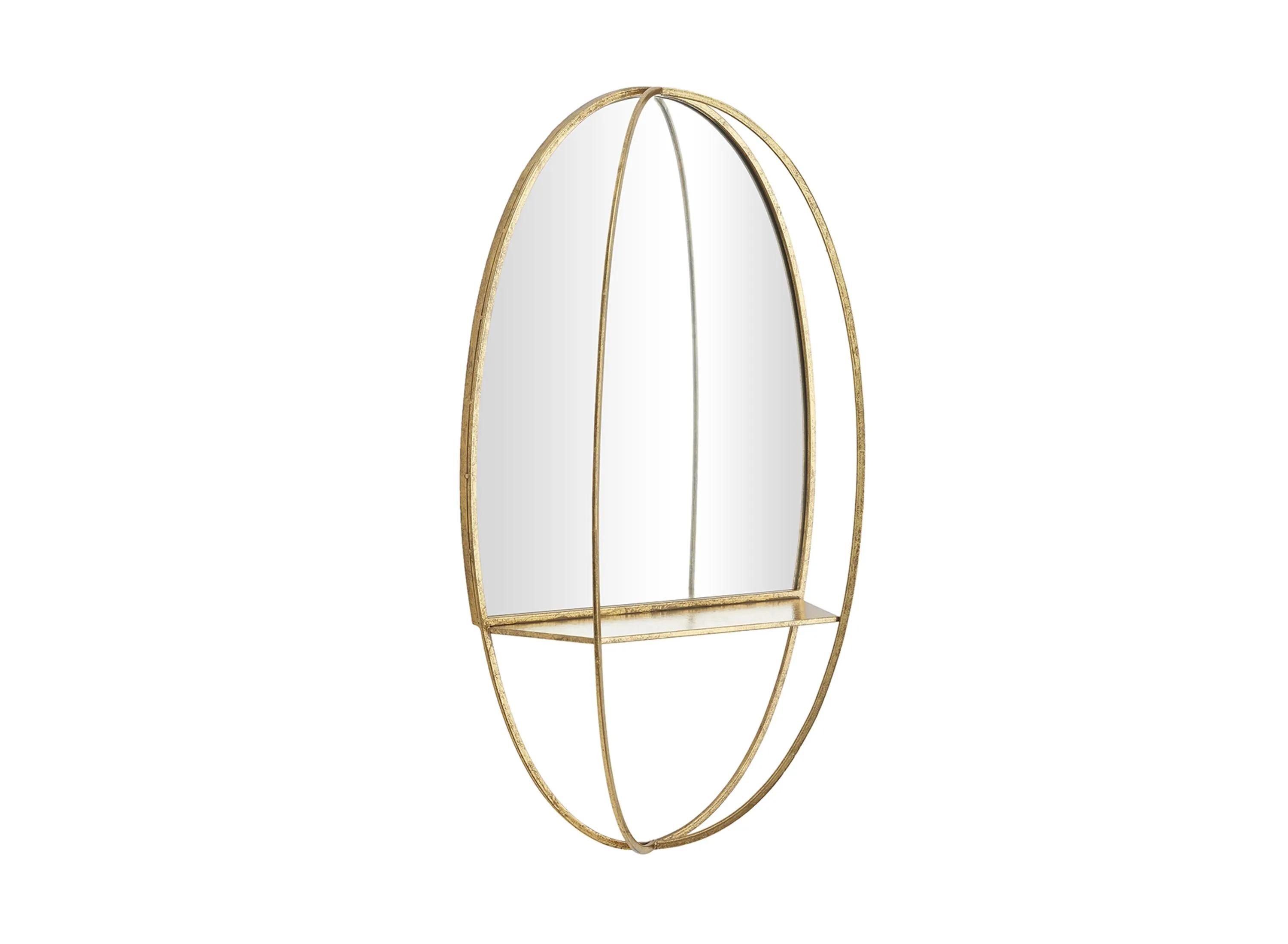 Ivy Collection Gold Metal Glam Wall Mirror
