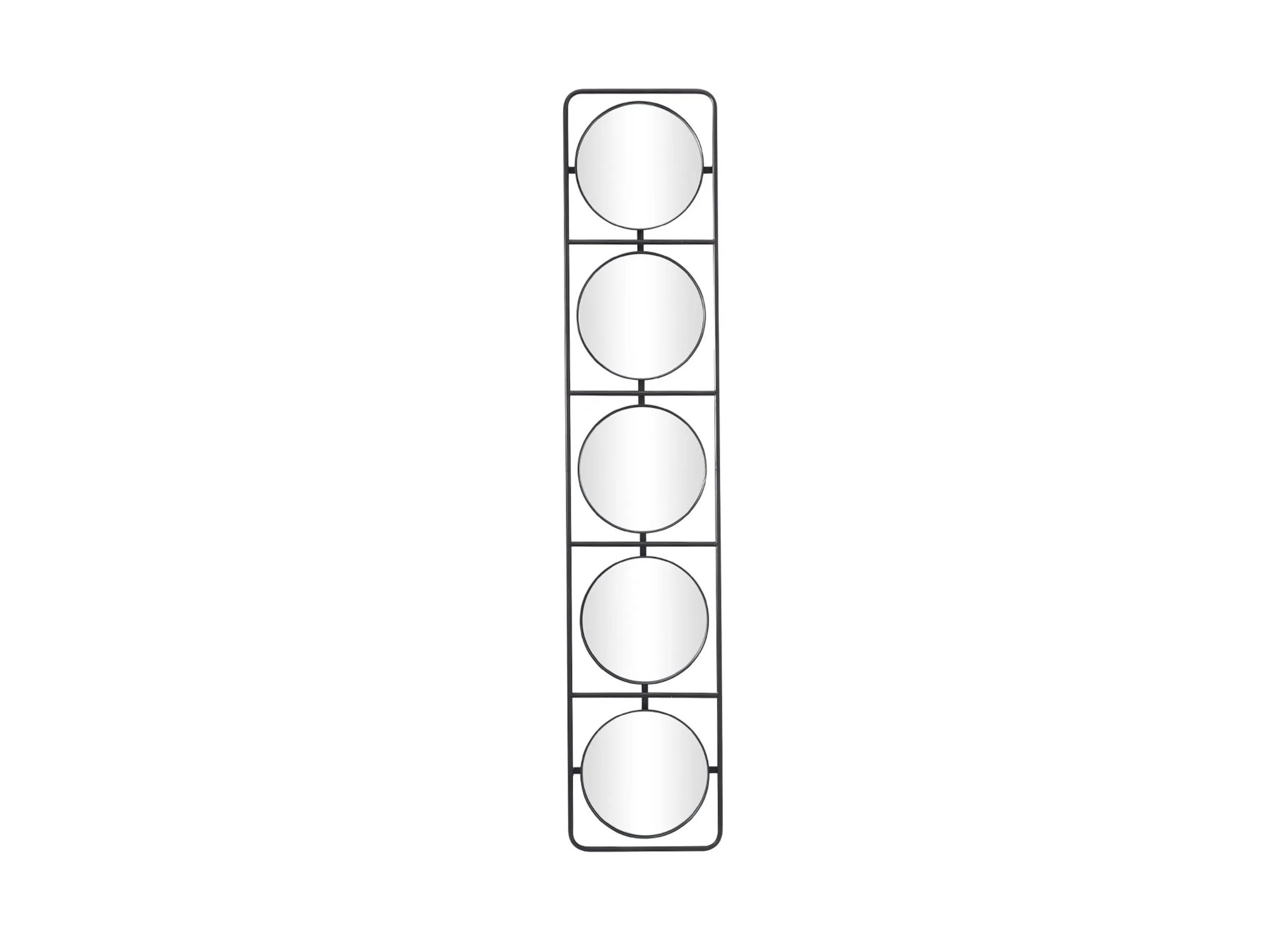 Novogratz Black Metal Modern Wall Mirror