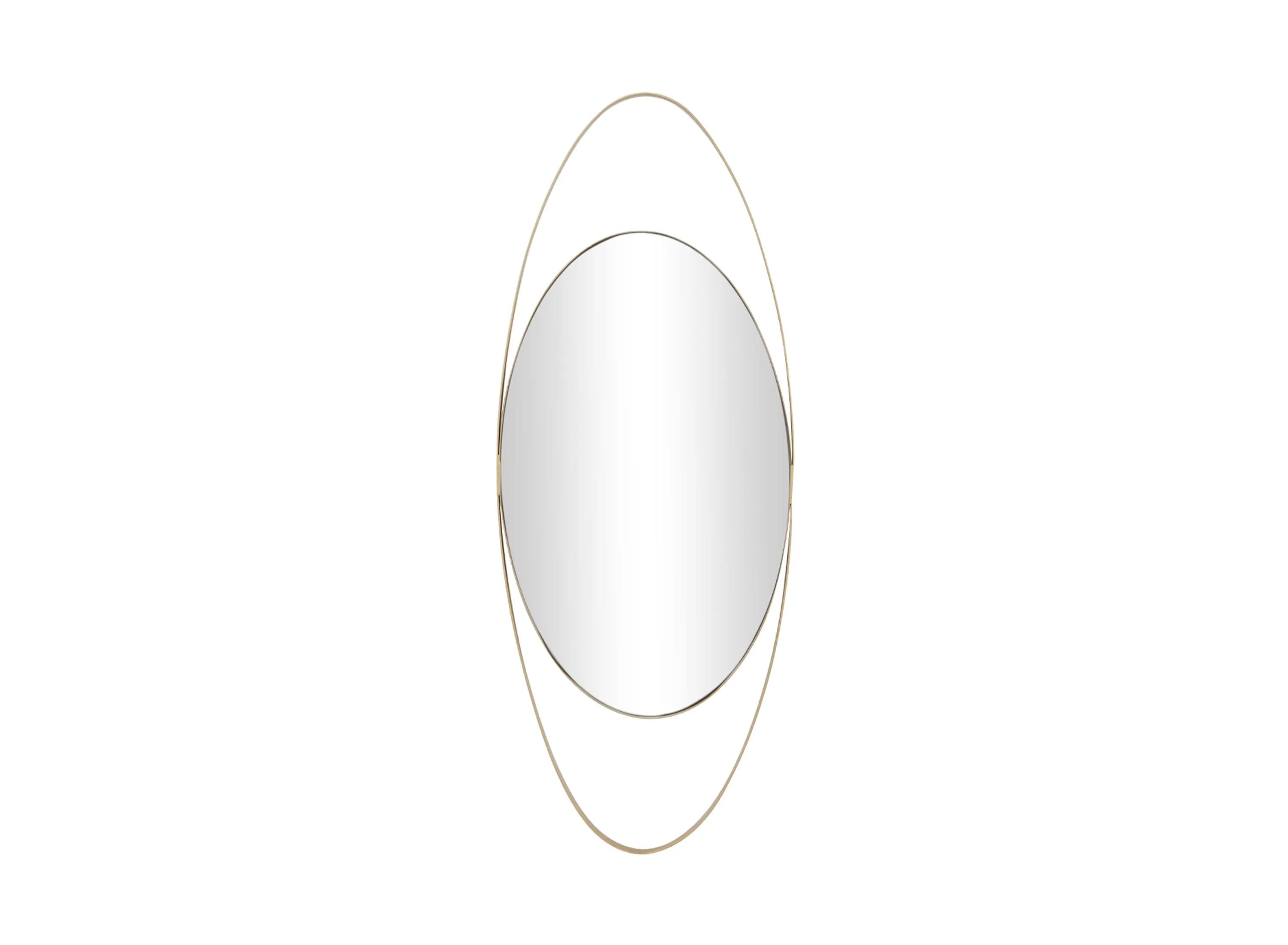 Ivy Collection Gold Metal Contemporary Wall Mirror