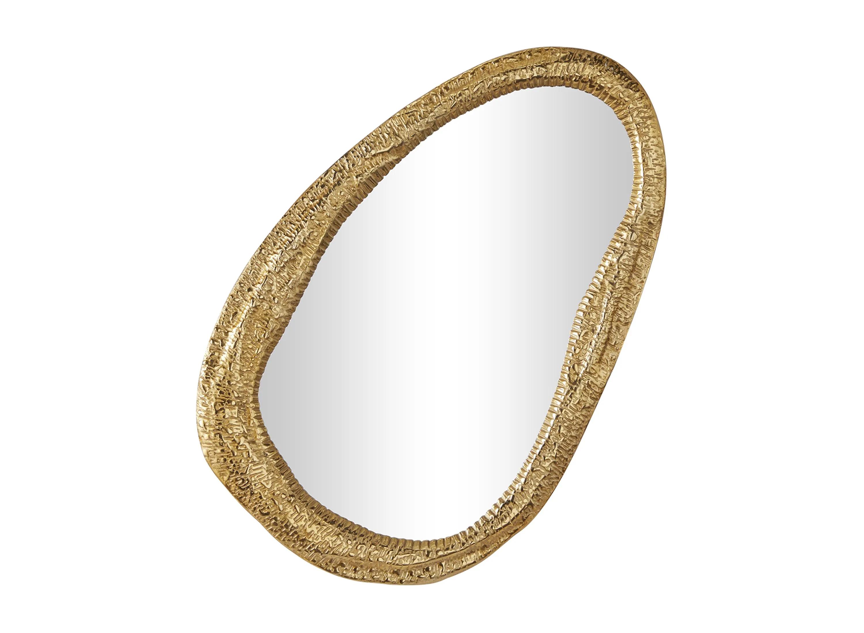 Ivy Collection Gold Aluminum Wall Mirror