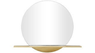 Ivy Collection Gold Metal Glam Wall Mirror