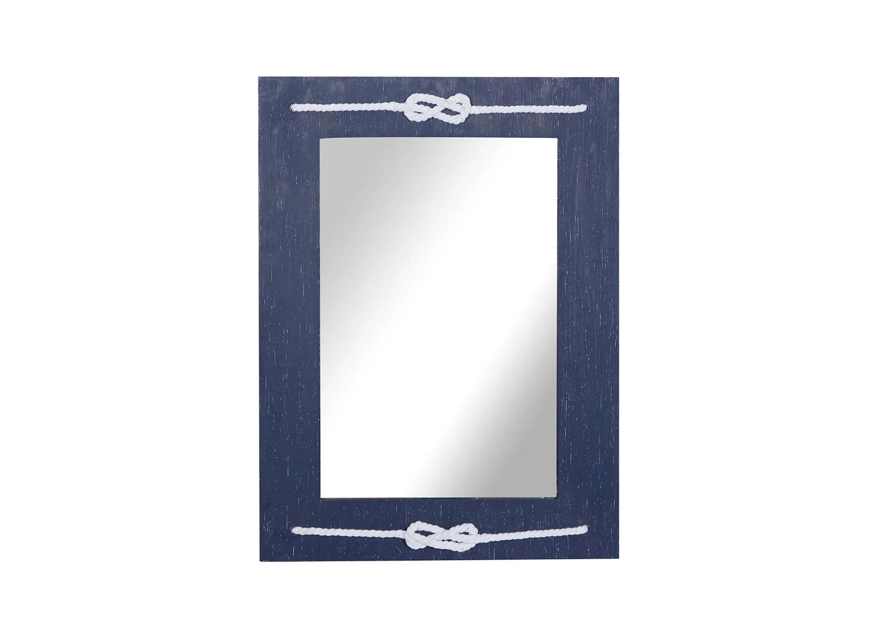 300116330 Ivy Collection Blue Wood Wall Mirror sku 300116330