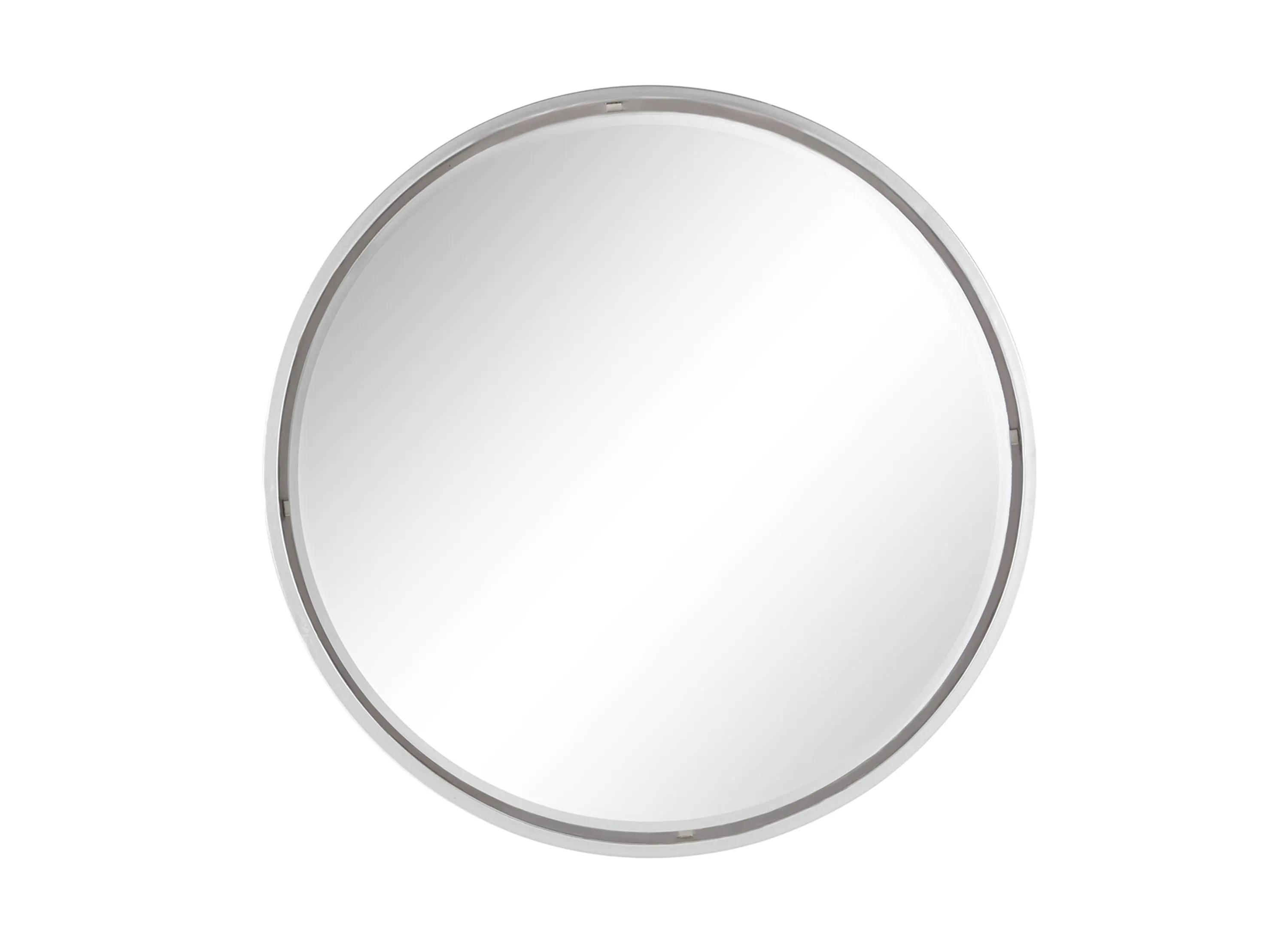 Ivy Collection Silver Metal Wall Mirror