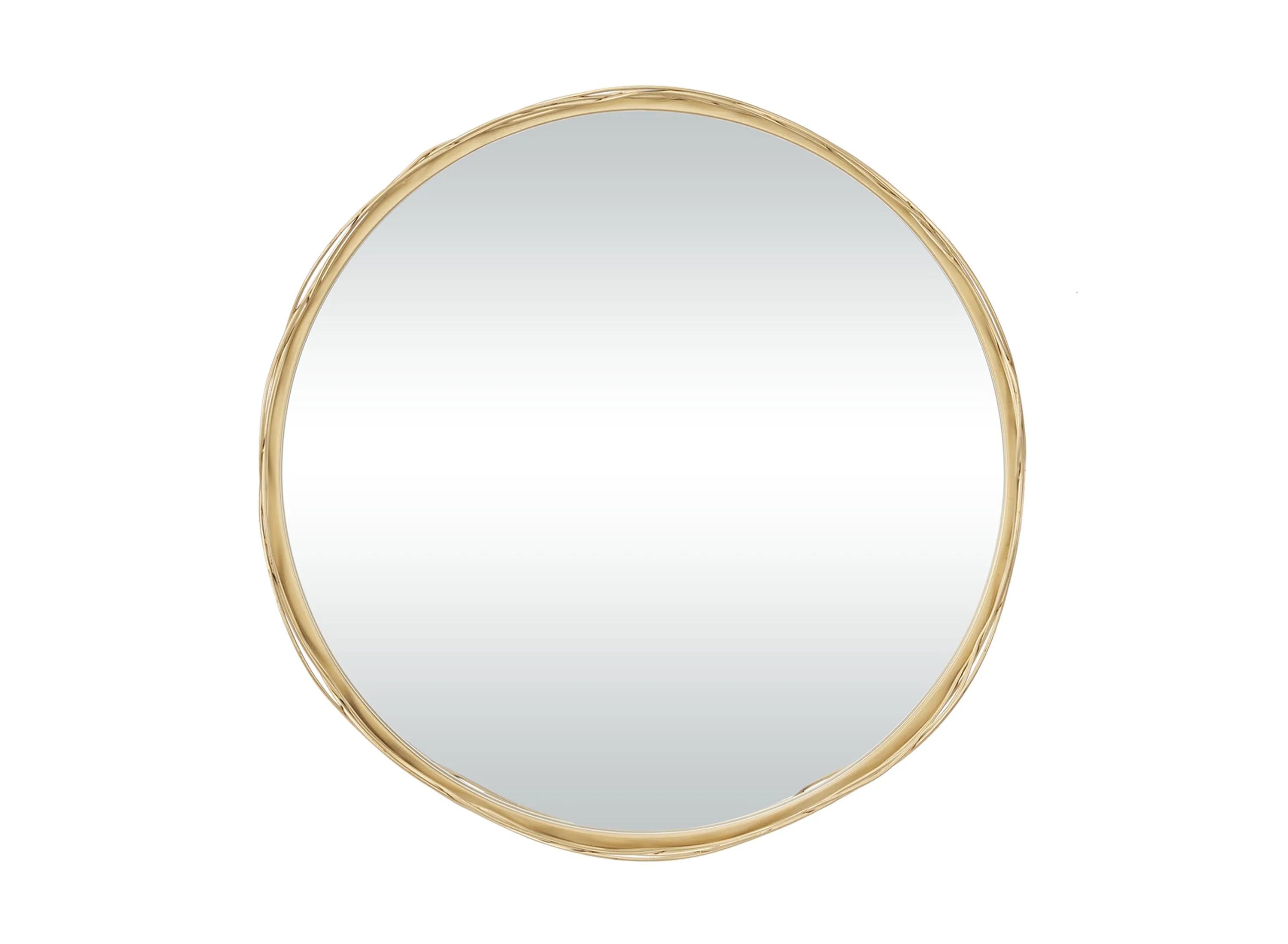 Ivy Collection Gold Metal Glam Wall Mirror