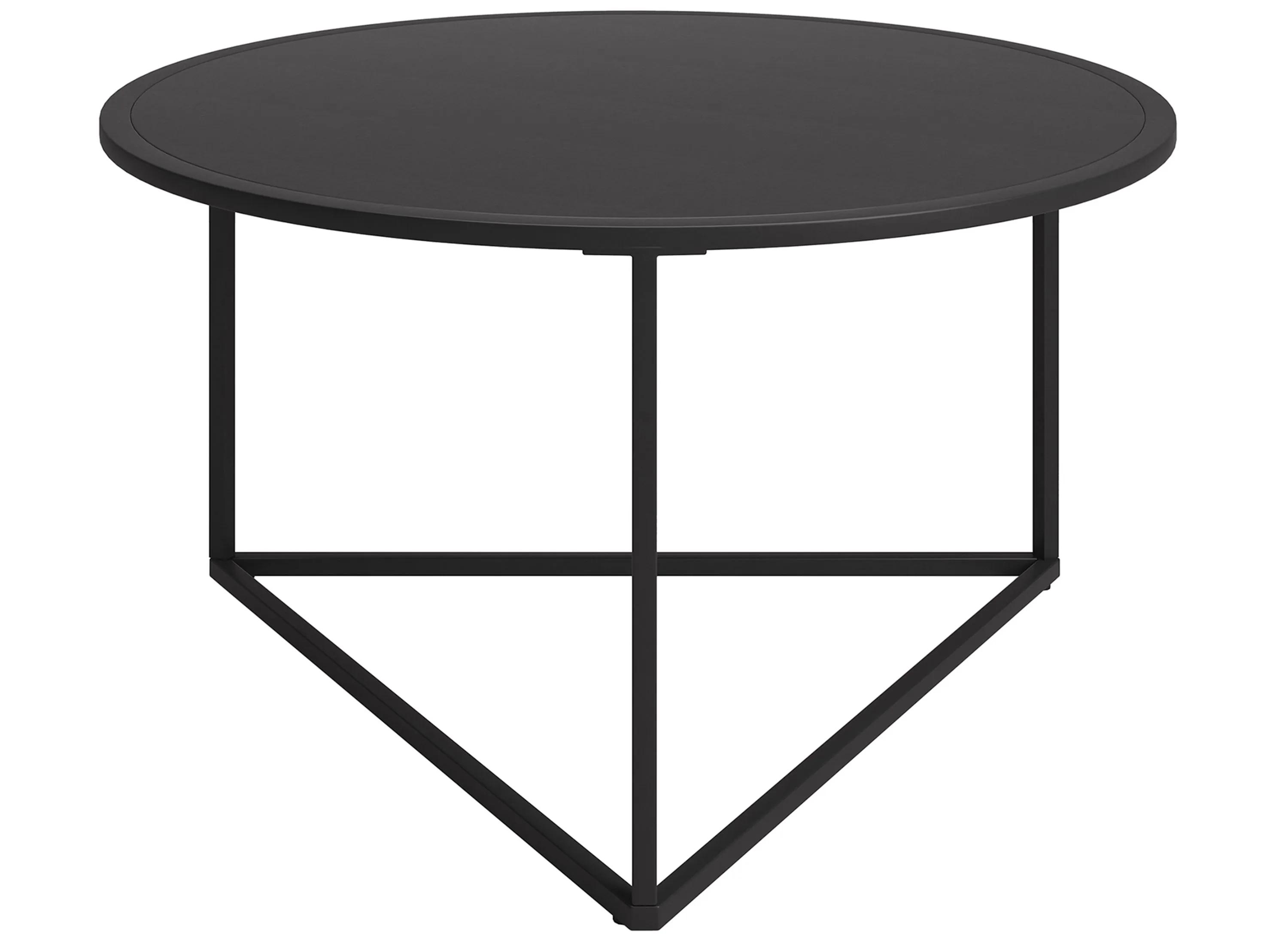 Raya Round Coffee Table with Metal Top