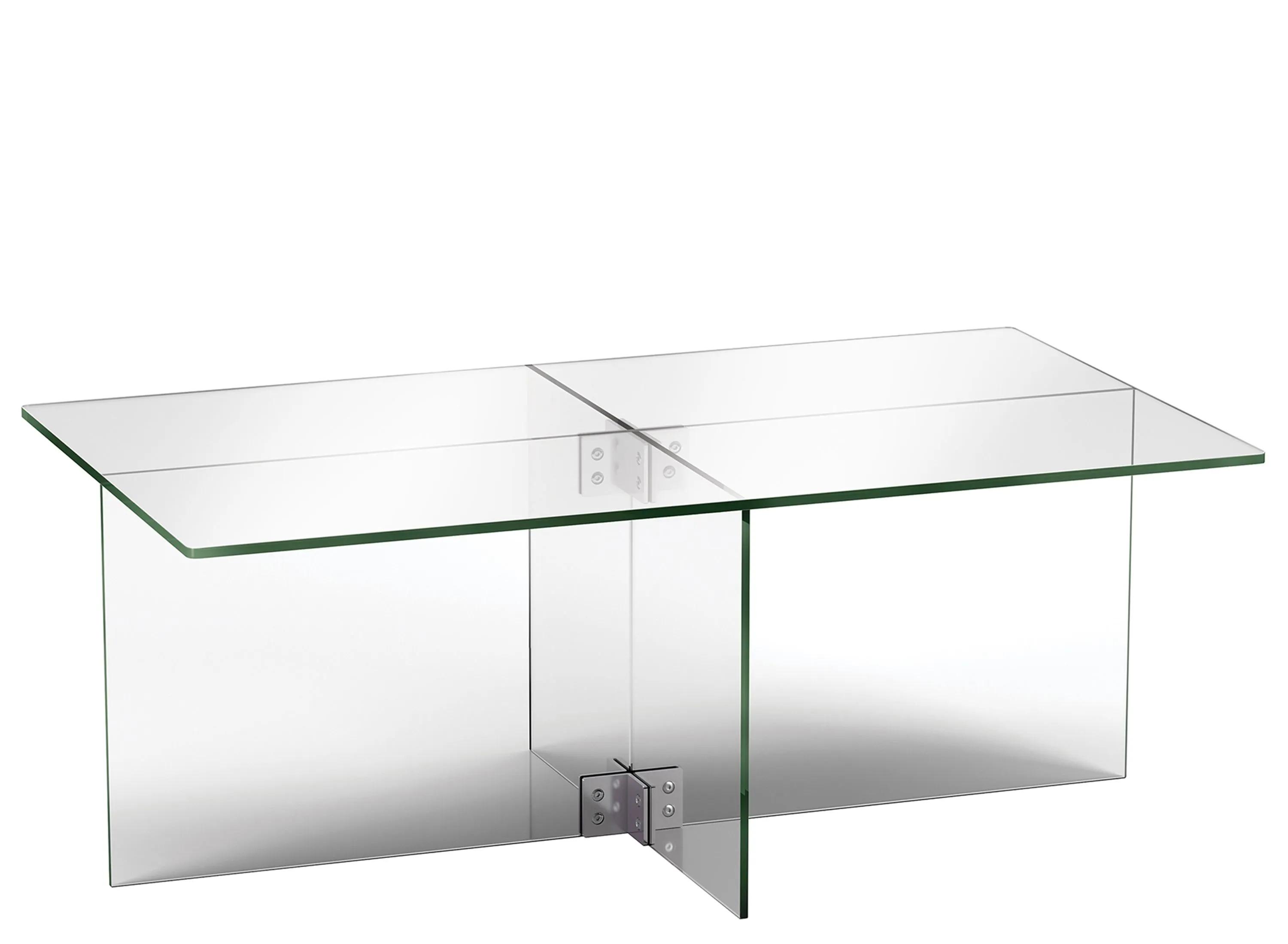 Gehry Rectangular Clear Glass Coffee Table