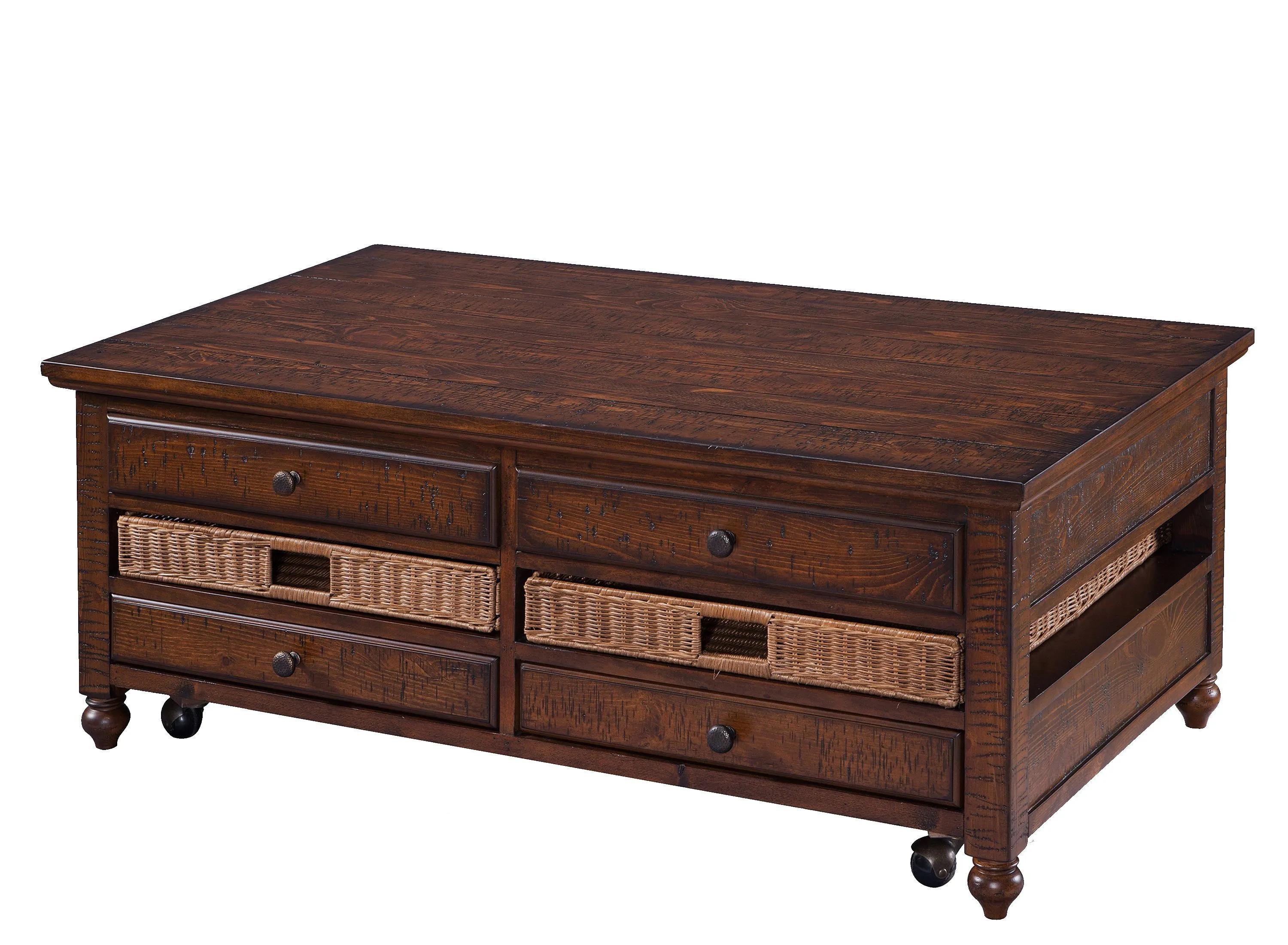 Cottage Lane Wood Rectangular Lift-top Cocktail Table