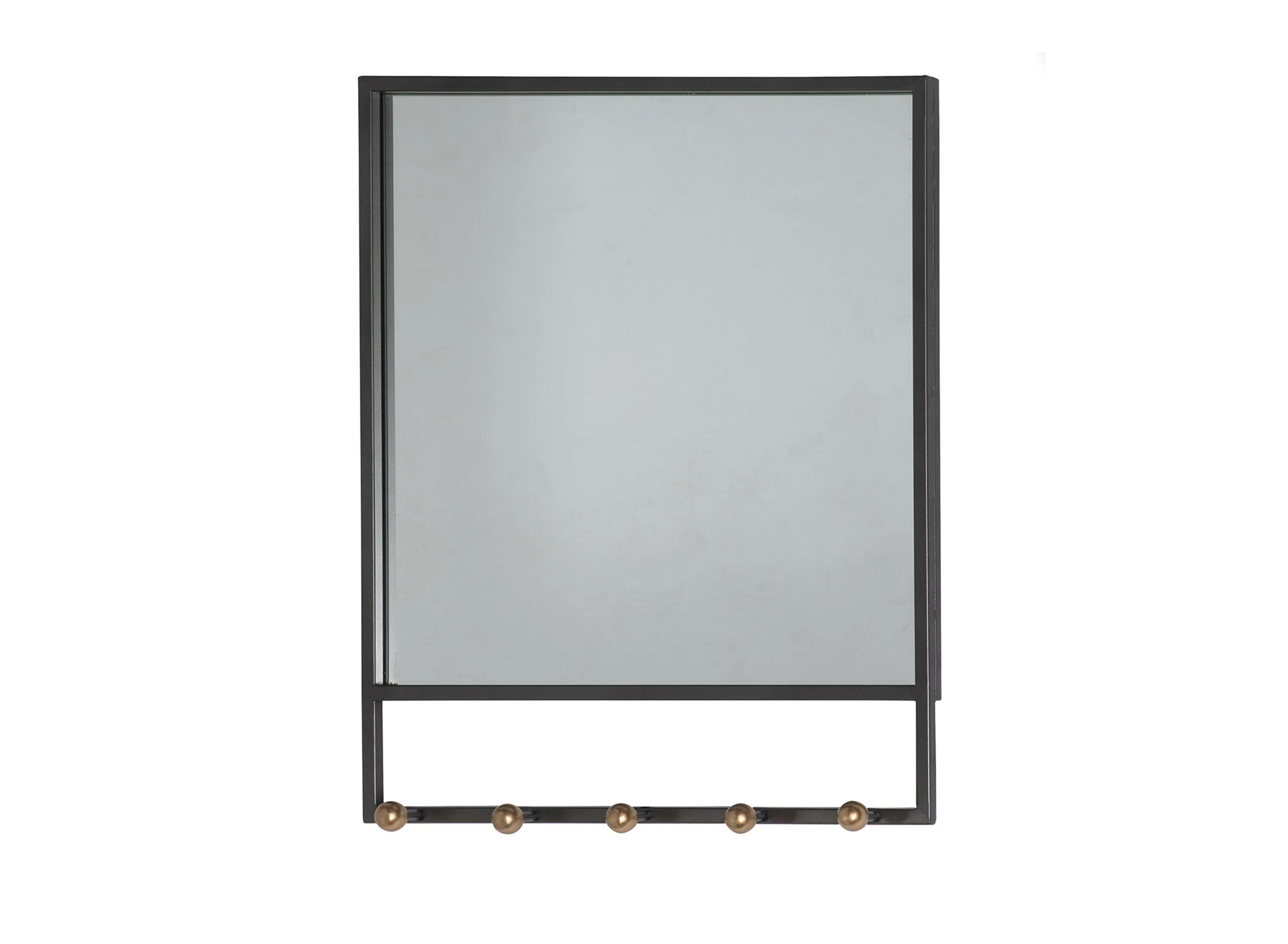 Novogratz Black Metal Wall Mirror