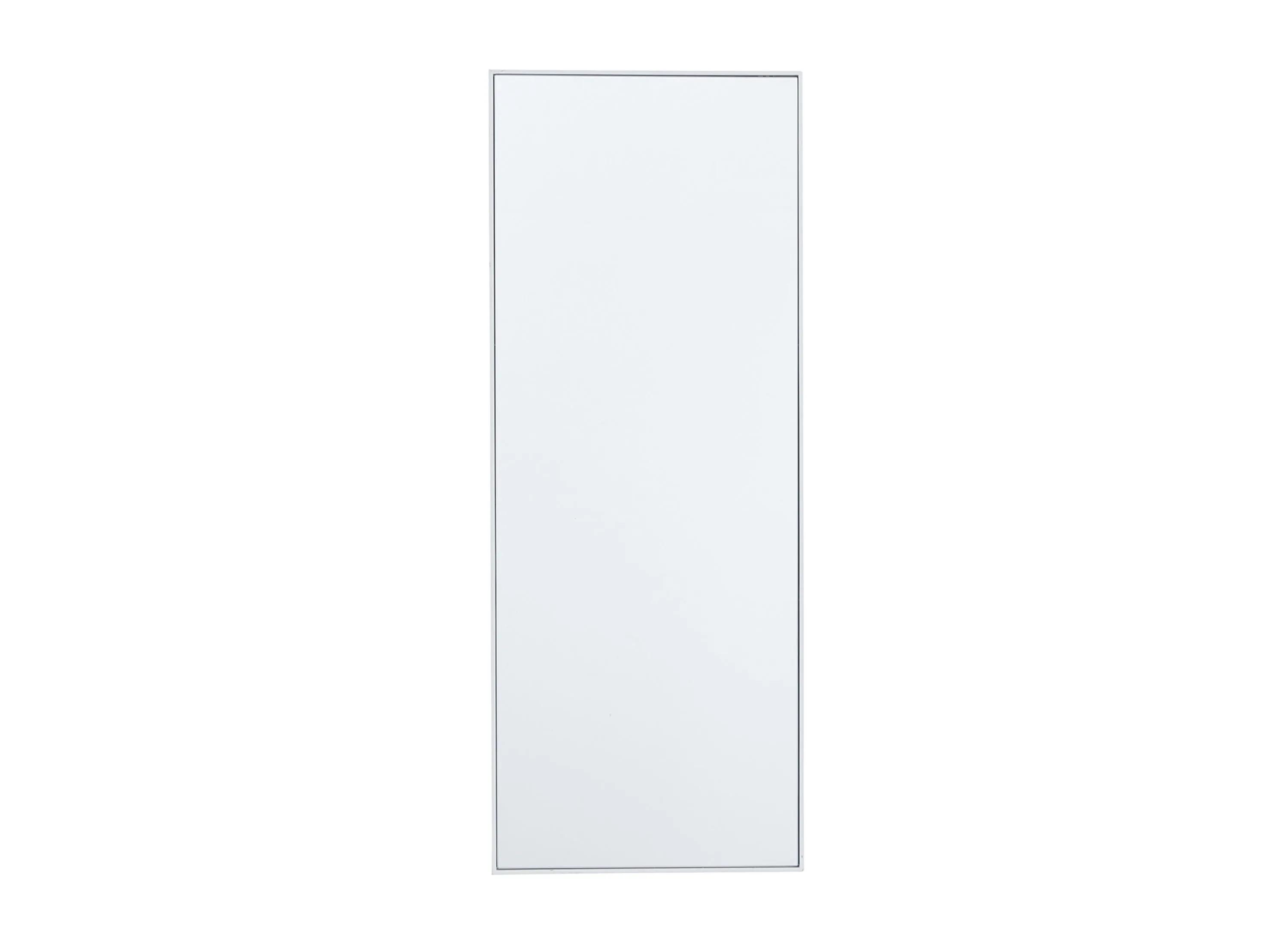 Ivy Collection White Wood Wall Mirror