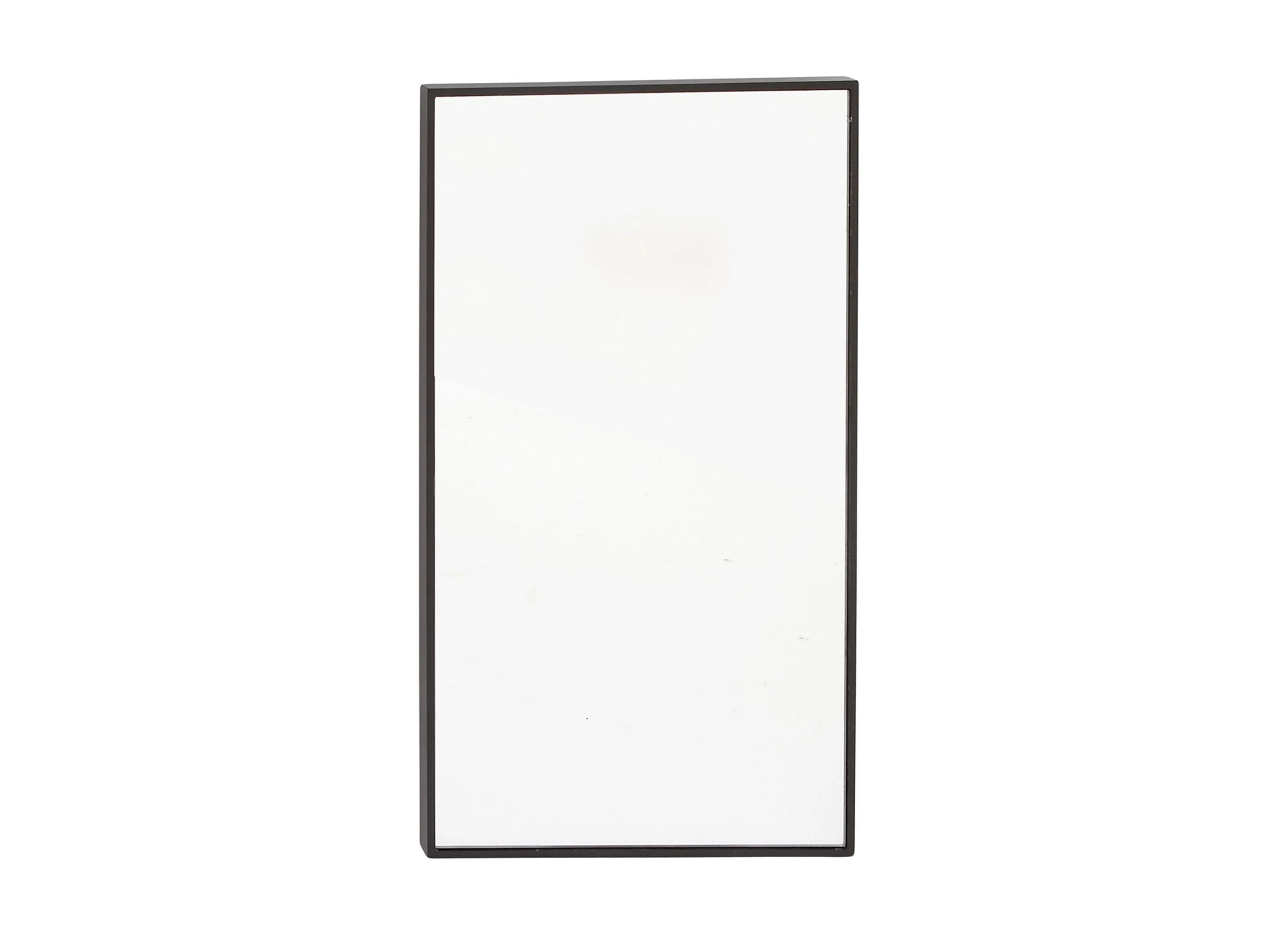 Ivy Collection Black Wood Wall Mirror