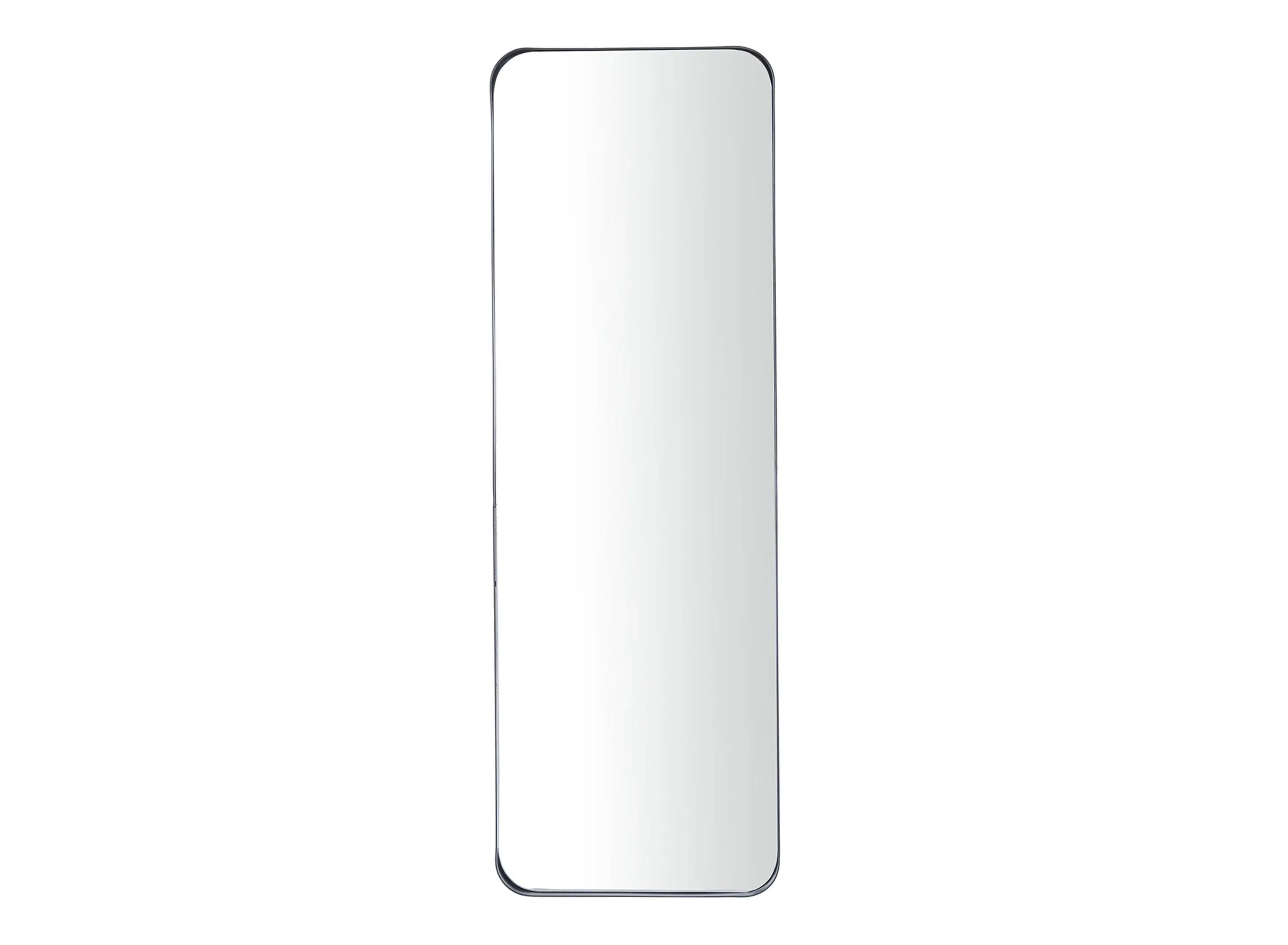 Ivy Collection Black Metal Wall Mirror