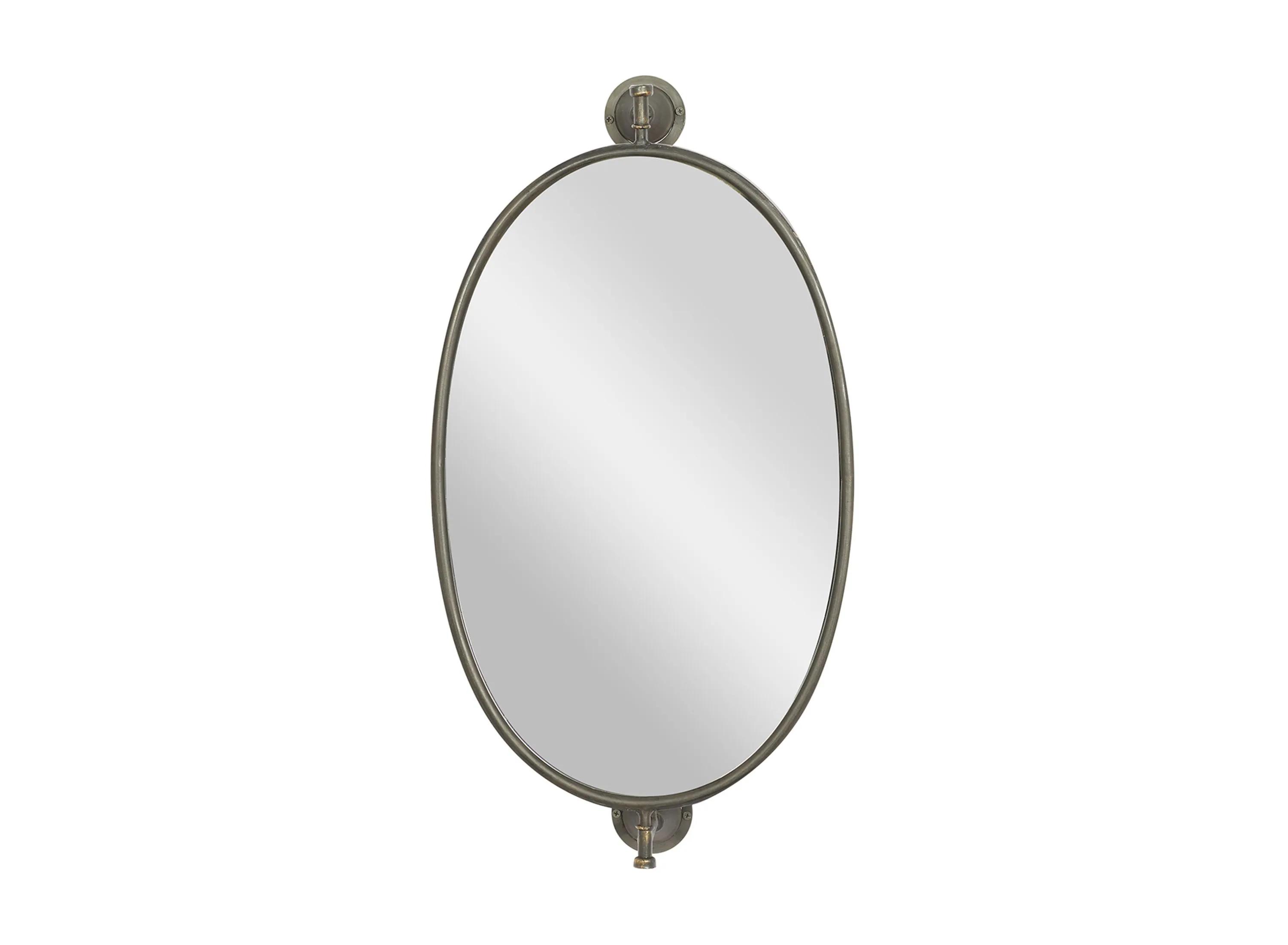 Ivy Collection Black Wood Wall Mirror