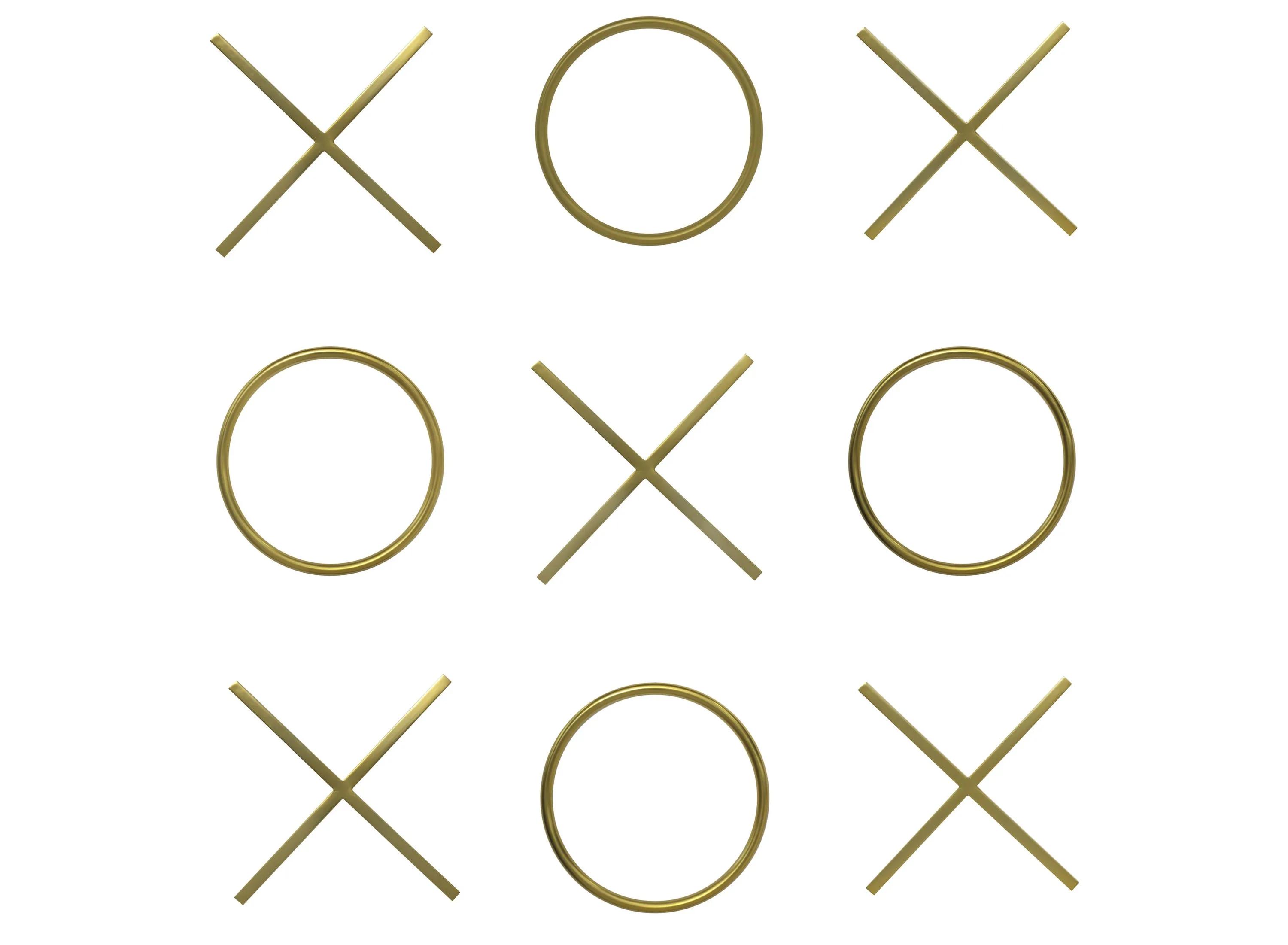 XOXO Gold Stainless Steel Wall Decor