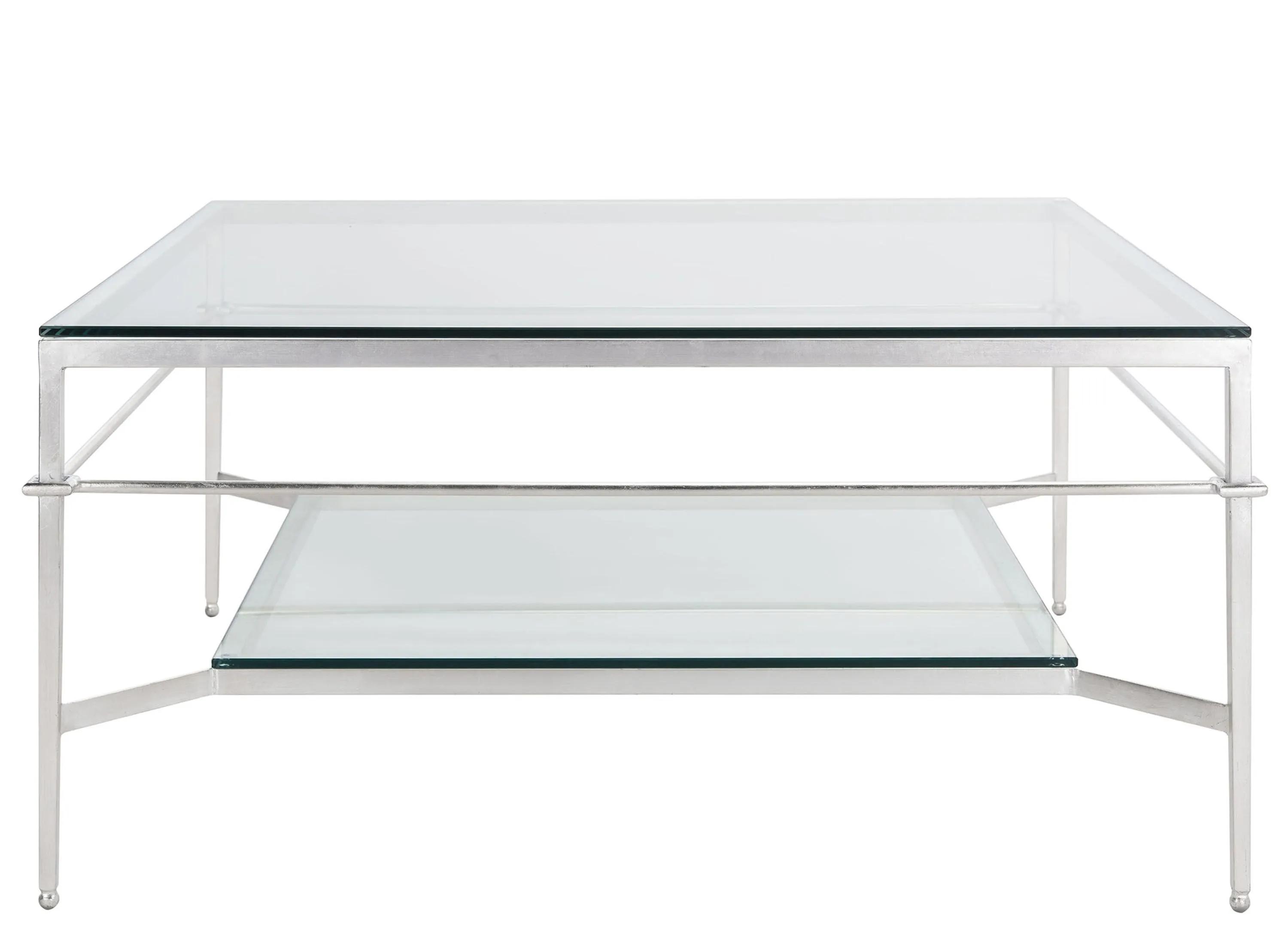 Devin Silver Leaf Glass Cocktail Table